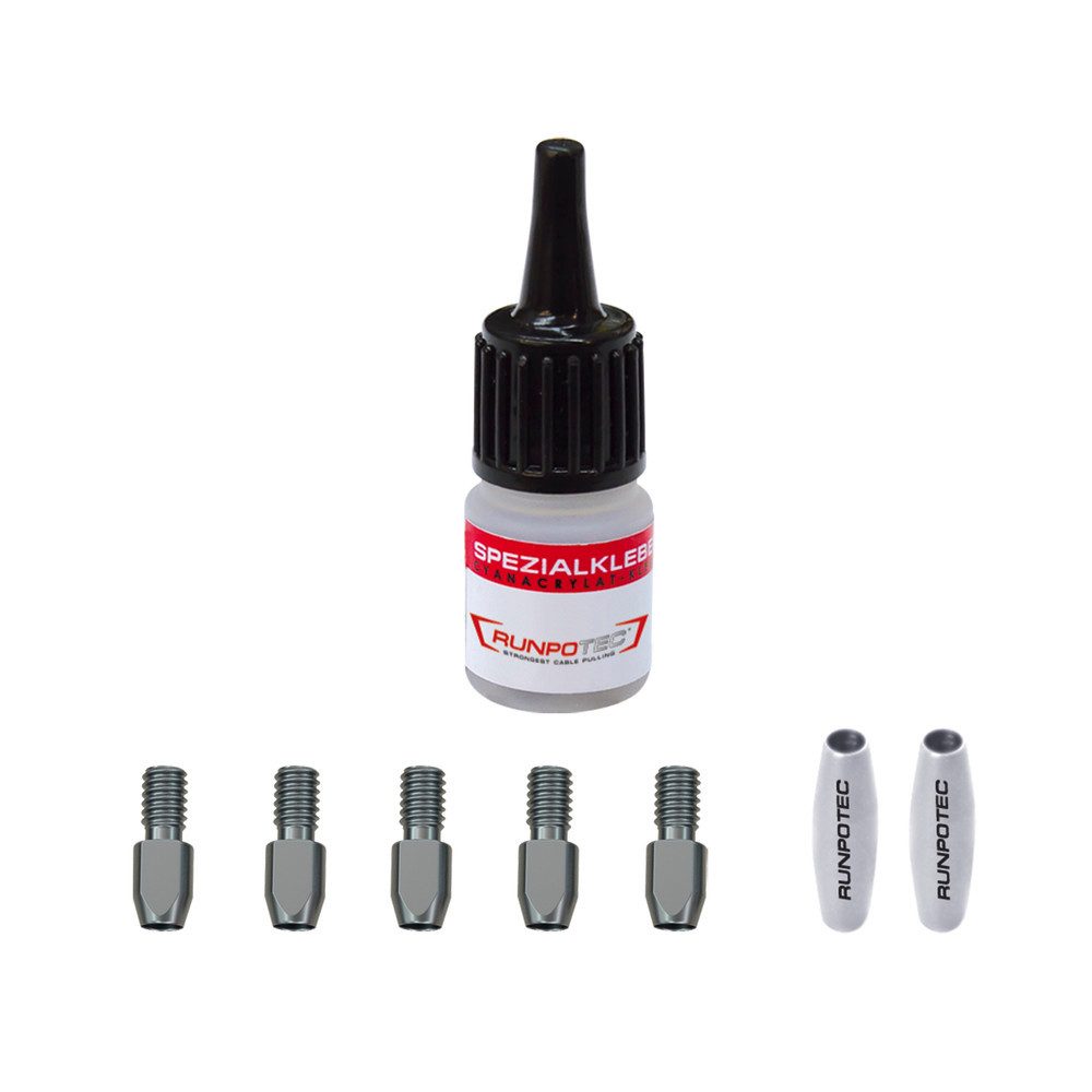 RUNPOTEC Montage-Kit Reparatur-Set Ø 3 mm, GF3 SLIM 8-teilig, Edelstahl, Gewinde