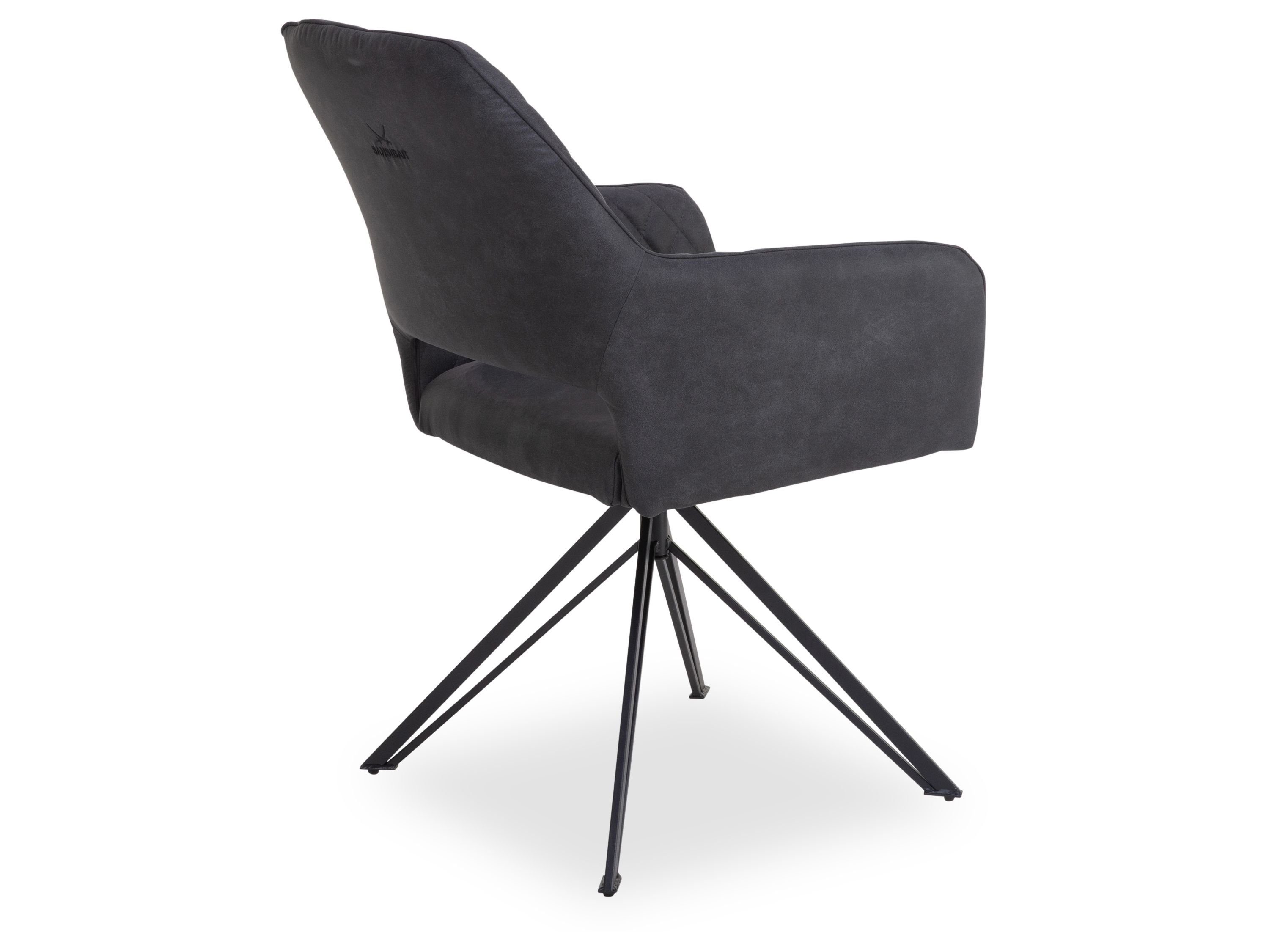 SANSIBAR LIVING Esszimmerstuhl Polsterstuhl SANSIBAR HORUM BHT 57x88x63 cm grau Esszimmerstuhl