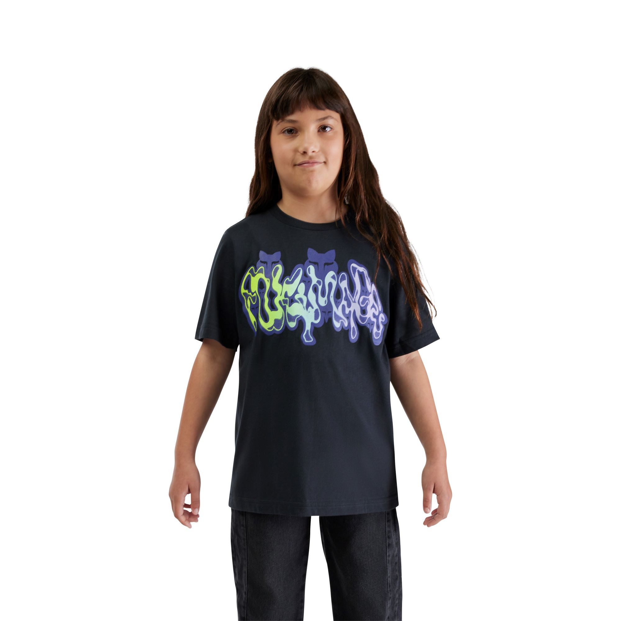 Fox Racing T-Shirt Fox Future Youth Kinder T-Shirt Schwarz YXL