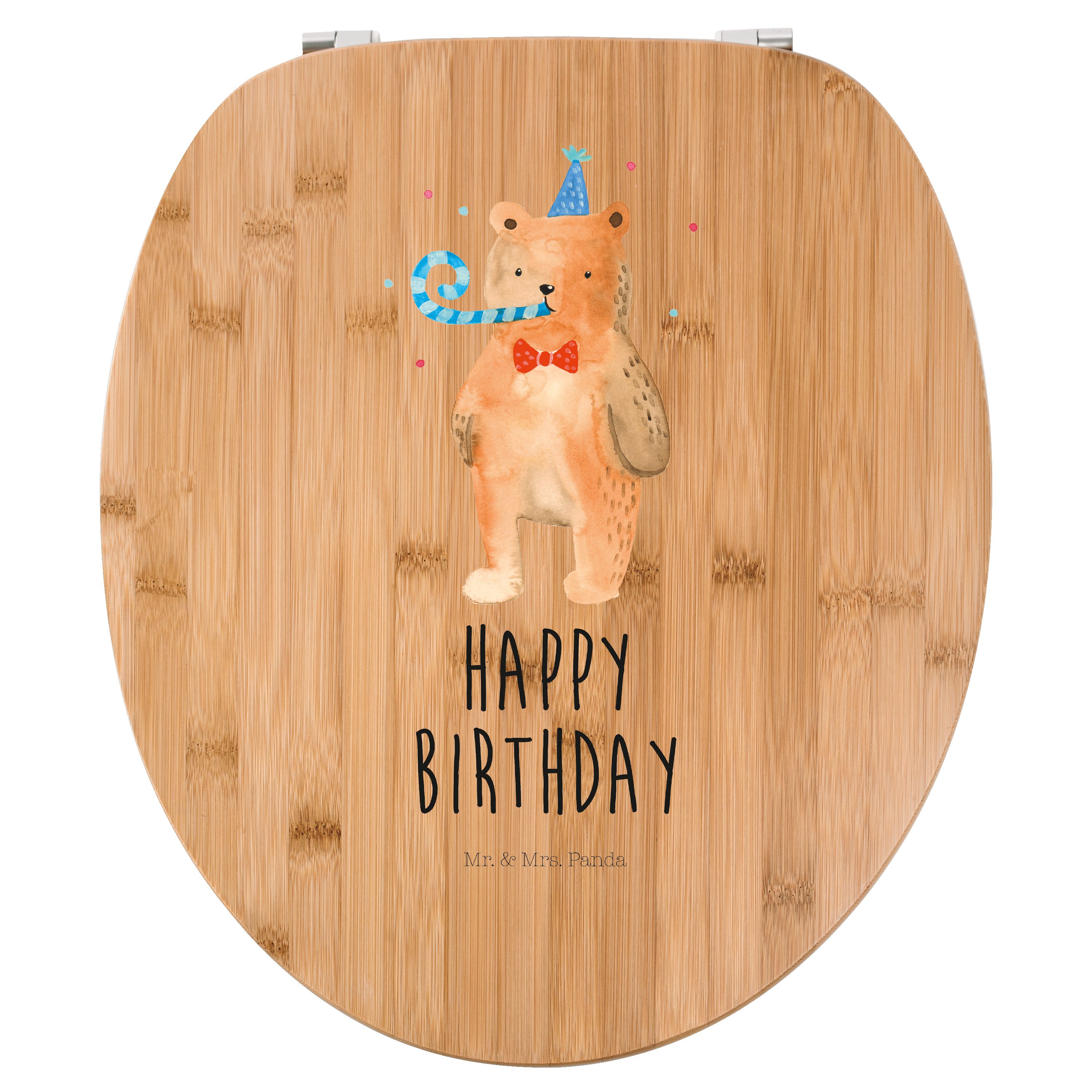 WC-Sitz Bär Geburtstag - Transparent - Geschenk, Klobrille, Glückwunsch, Toil