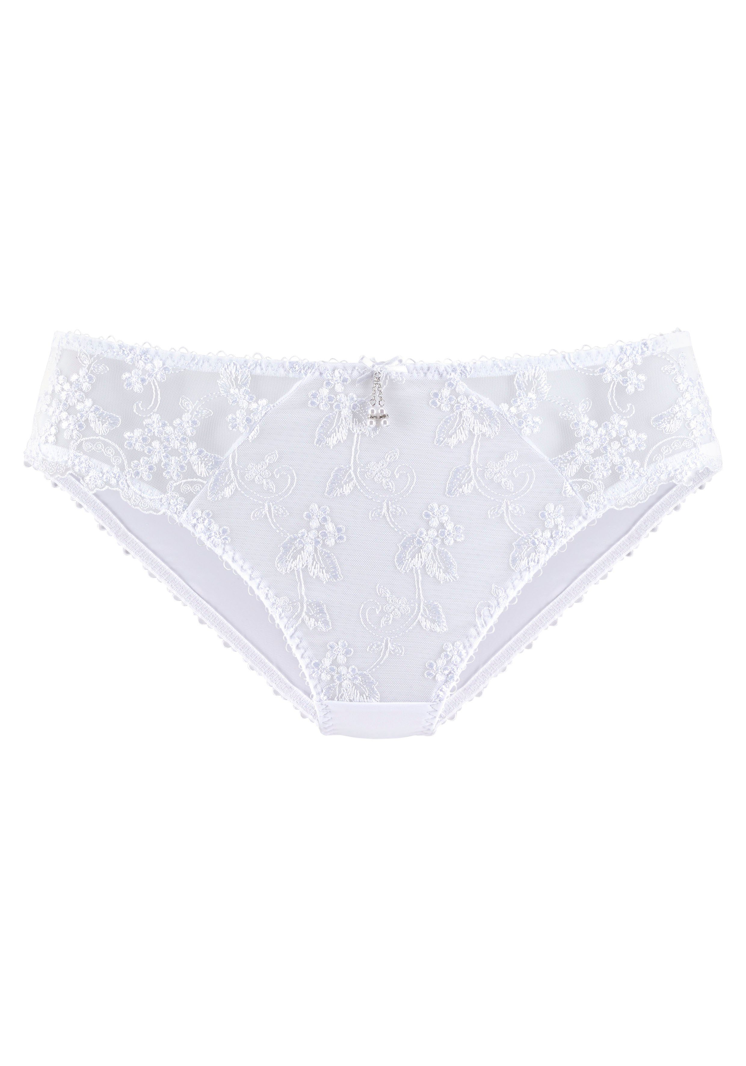 LASCANA Slip mit schöner Blümchen-Stickereispitze, als Dessous-Set kombinierbar – Bild 2 von 5