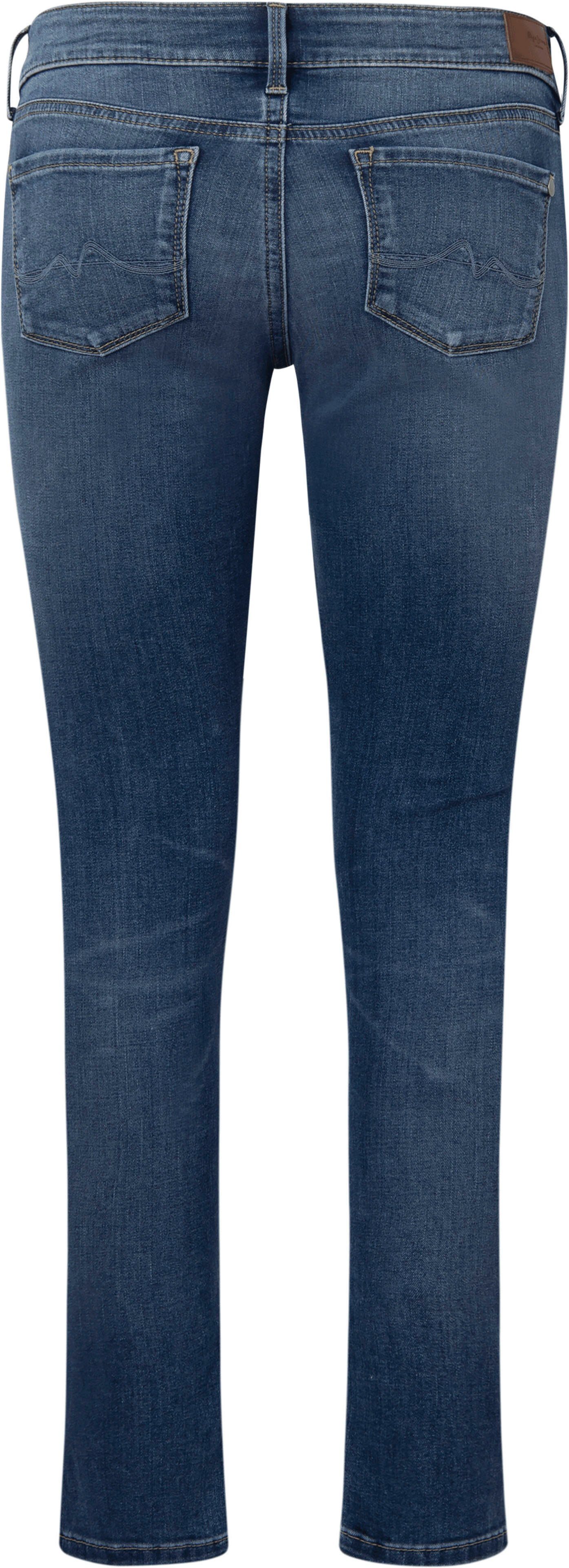 Pepe Jeans Skinny-fit-Jeans mit Stretch-Anteil Bund 1-Knopf SOHO im blue 5-Pocket-Stil und