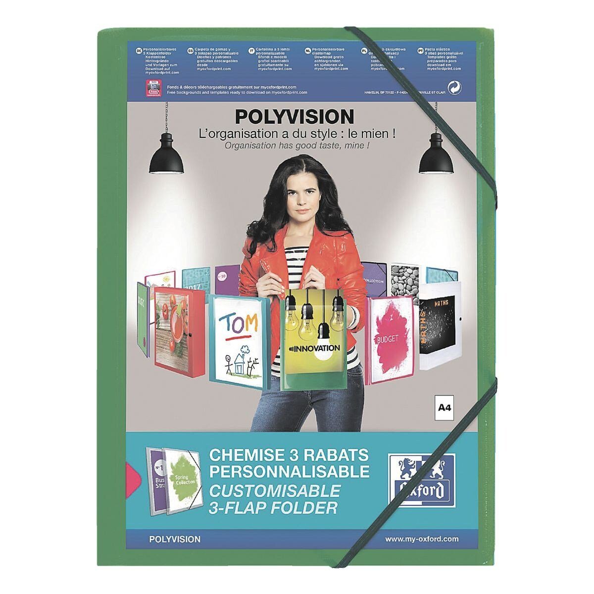 OXFORD Organisationsmappe polyvision, DIN A4, bis 50 Blatt, mit Sichttasche