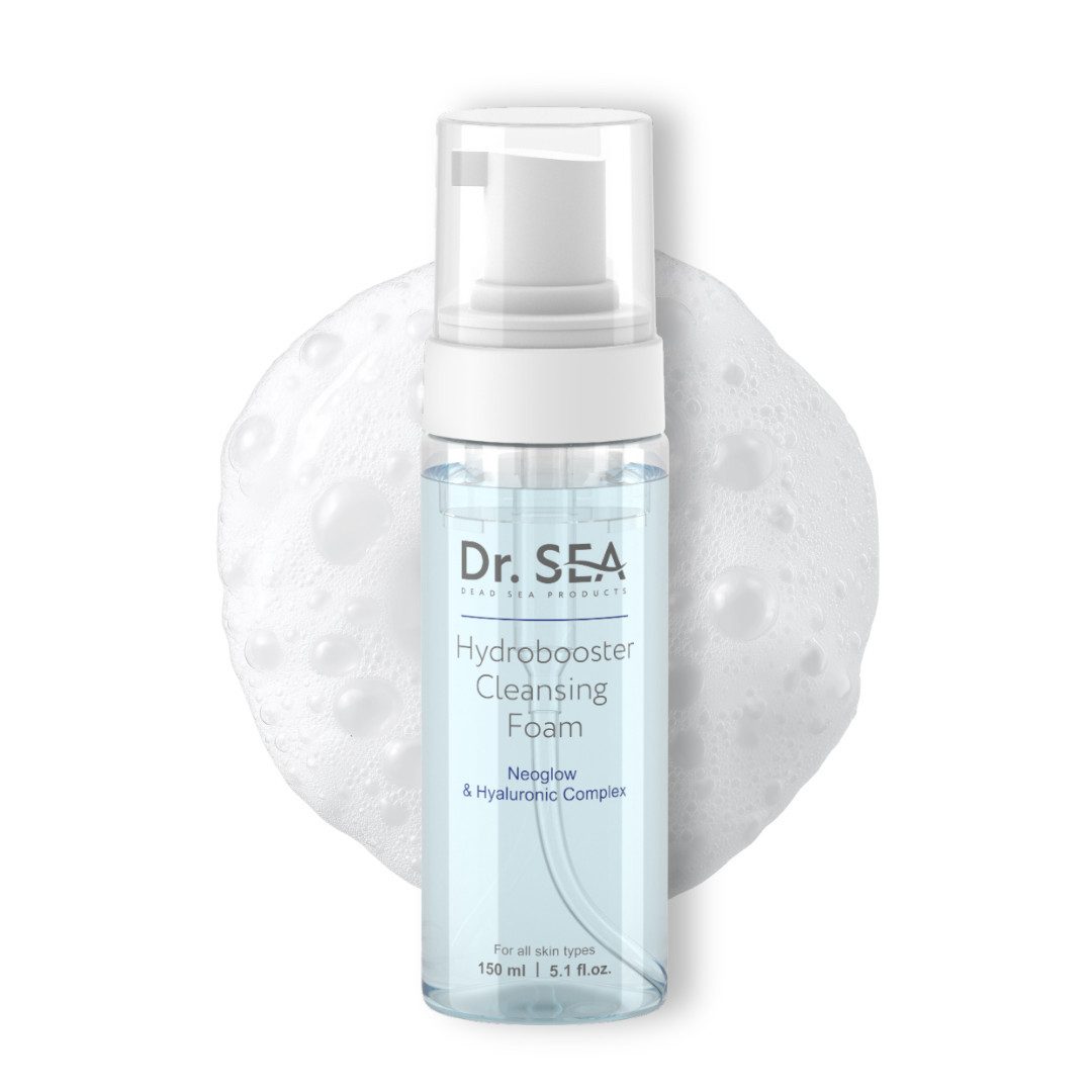 DR. SEA Gesichtsreinigungsgel Hydro-Booster Reinigungsschaum NEOGLOW® Hyaluronsäure Komplex, Fördert Mikro-Peeling und verfeinert das Hautbild sichtbar