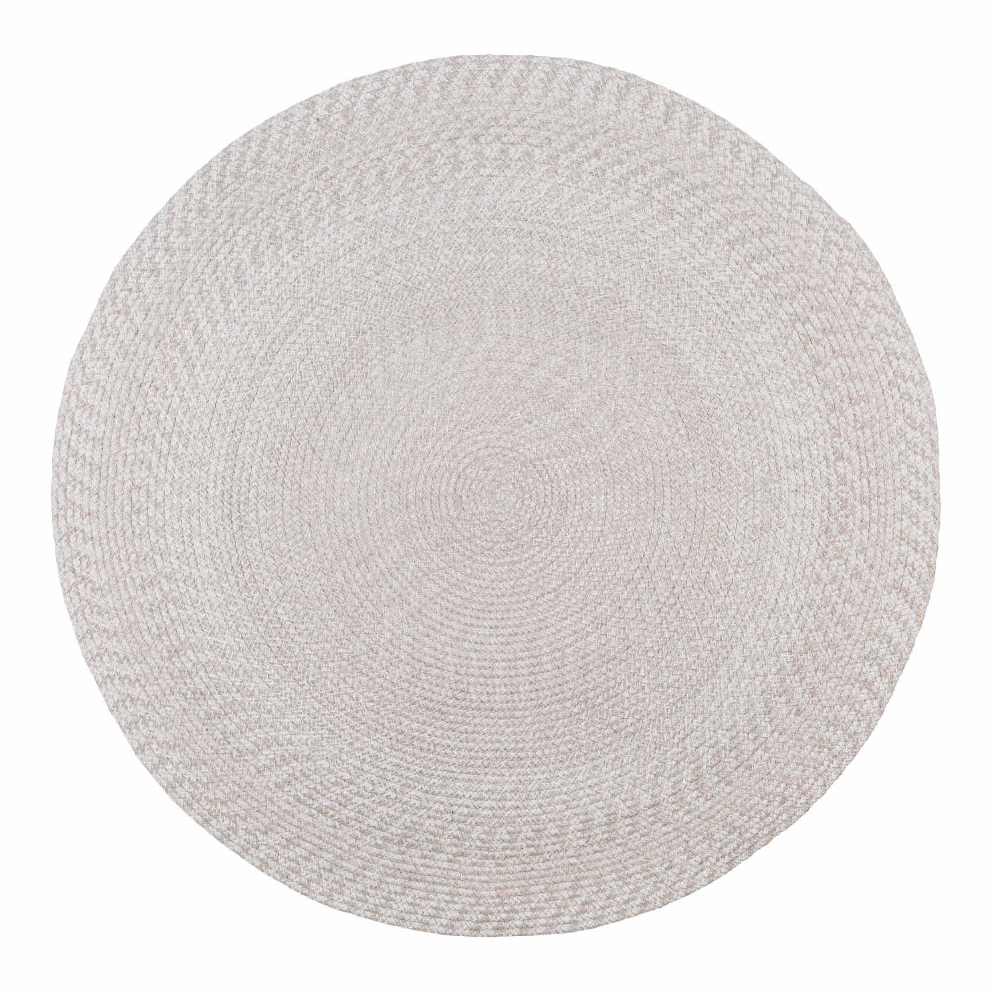 ebuy24 Teppich Menorca Teppich Ø120cm für draußen sandfarben., Höhe: 1 mm