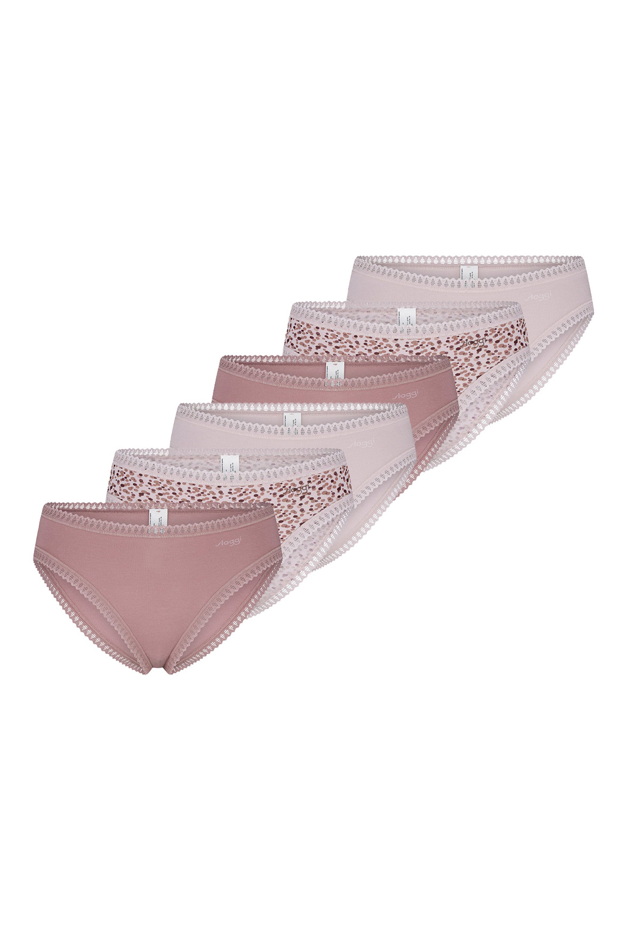 sloggi Midislip 6er Pack GO Crush (Spar-Set) Slip - Baumwolle - Atmungsaktiv - Komfortabel und atmungsaktiv
