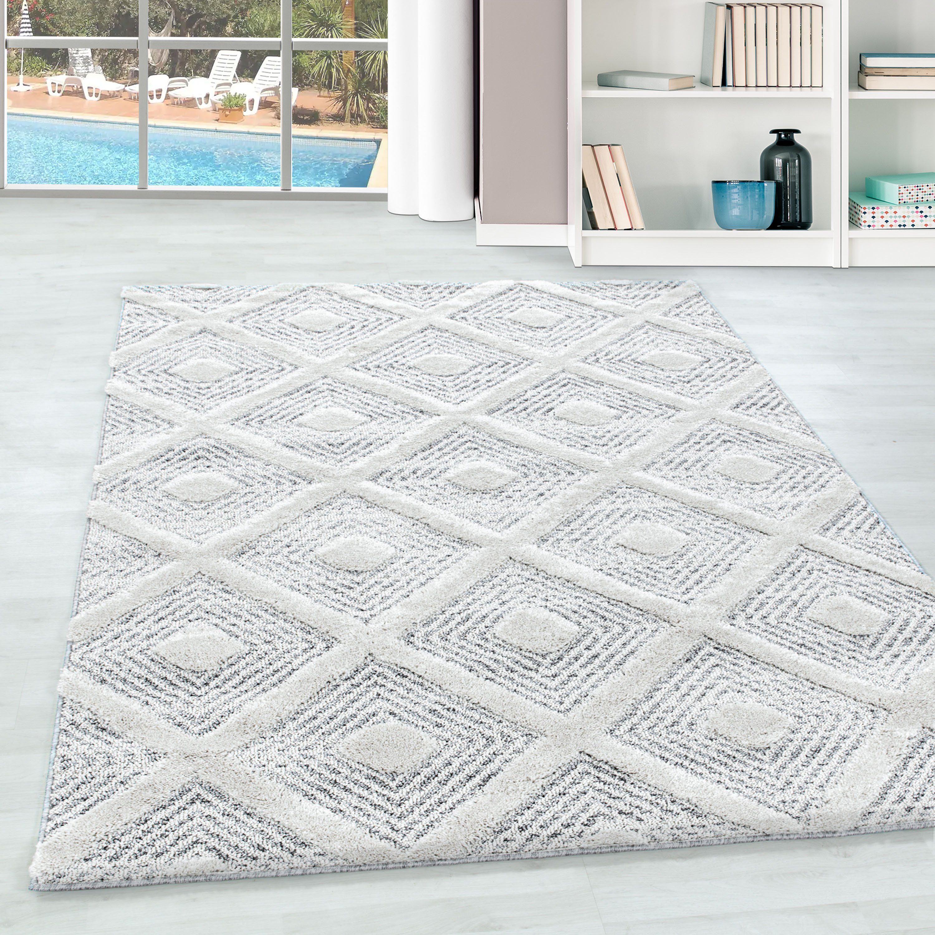 Teppium Teppich Geometrisch Design, Rechteckig, Höhe: günstig online kaufen
