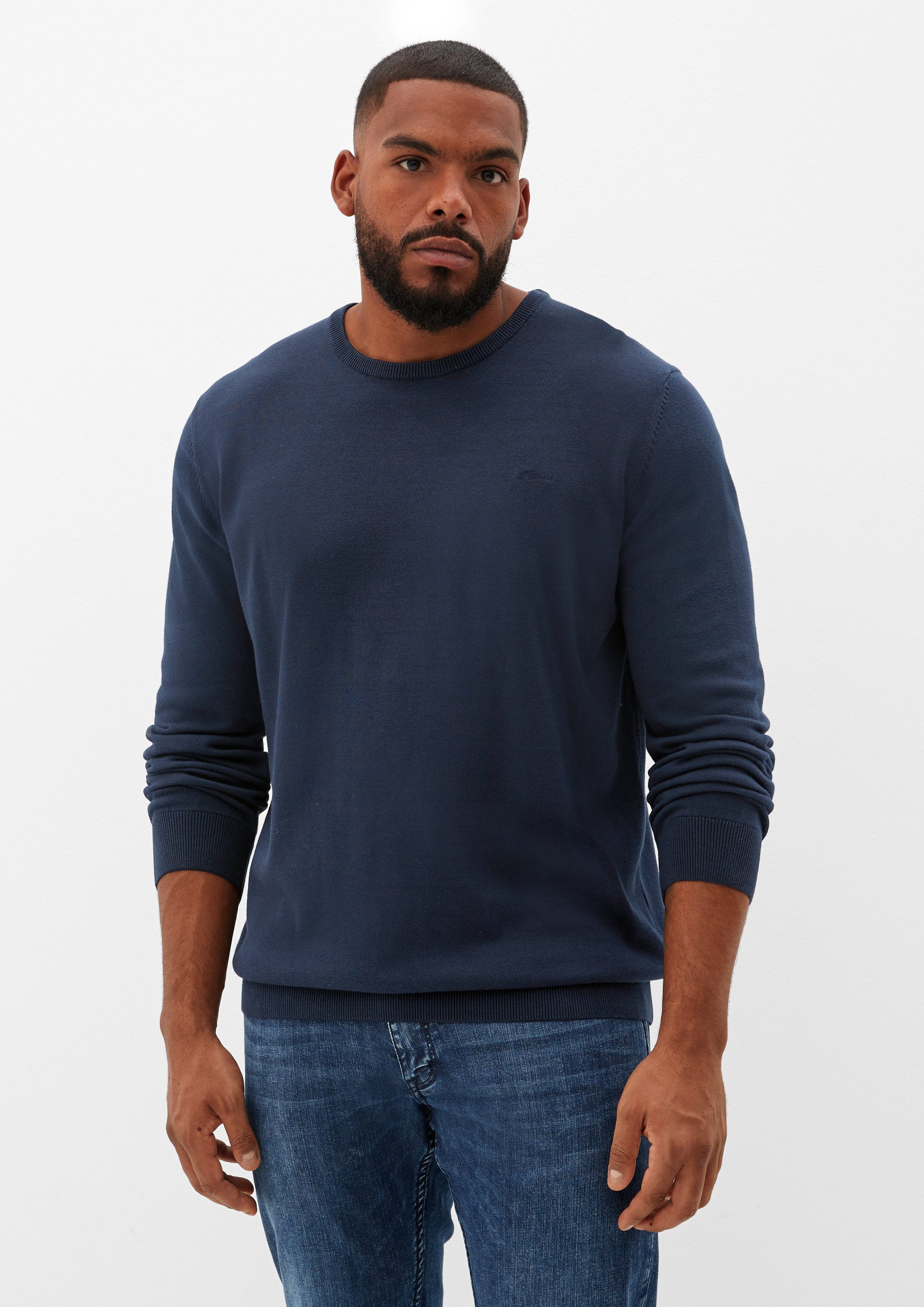 s.Oliver Longpullover Strickpullover Pullover aus Feinstrick günstig online kaufen