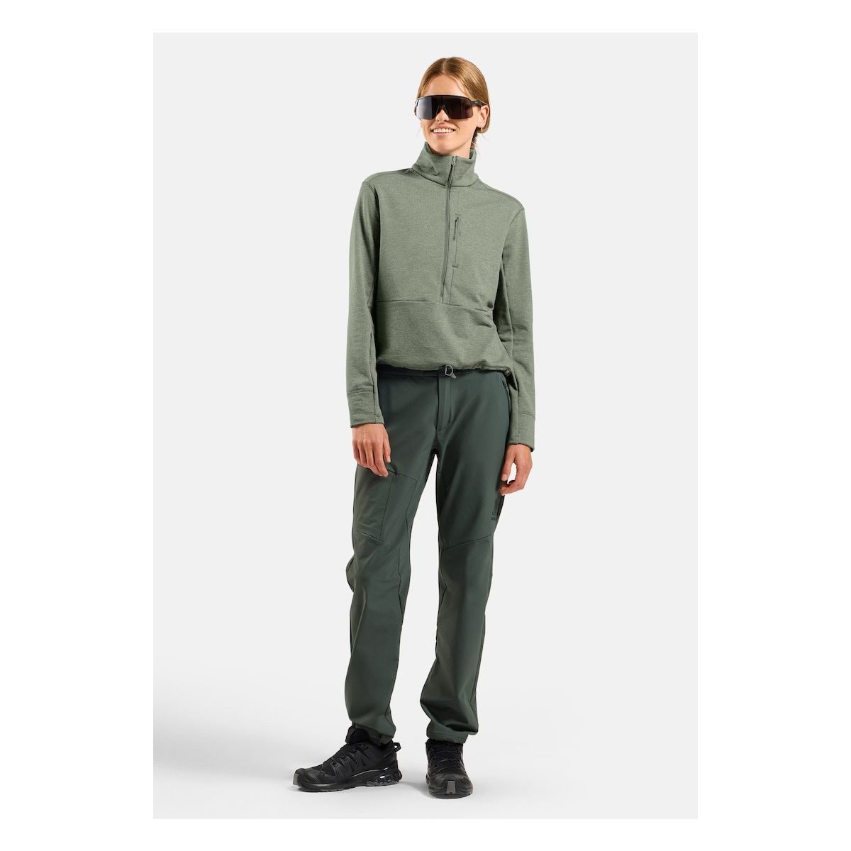 Odlo Fleecejacke Grid Fleece Vielseitiges Damen-Fleece mit lockerer Passform für