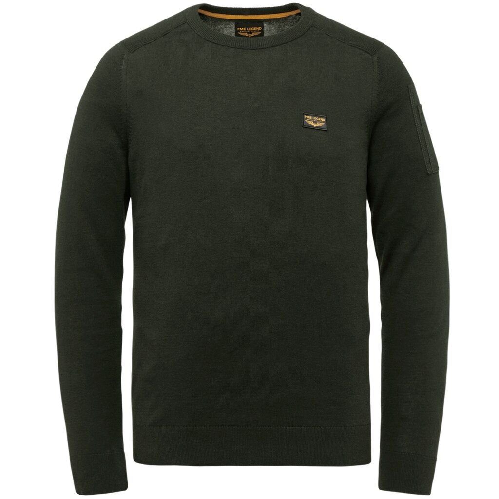 PME LEGEND Rundhalspullover Buckley Knit mit Rundhalsausschnitt beluga