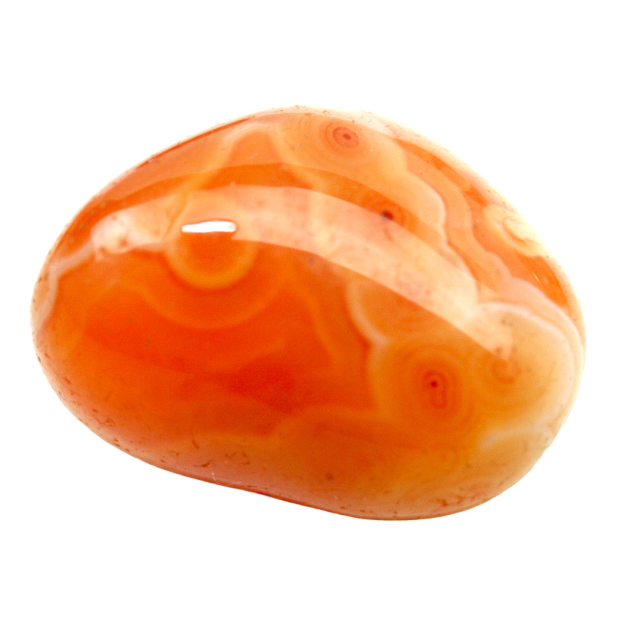 Steinfixx® Edelstein Carneol Karneol XXL Trommelstein 70-100 gr., (Taschenstein, 1-St., inklusive Edelsteinkarte), AAA-Qualität aus Brasilien