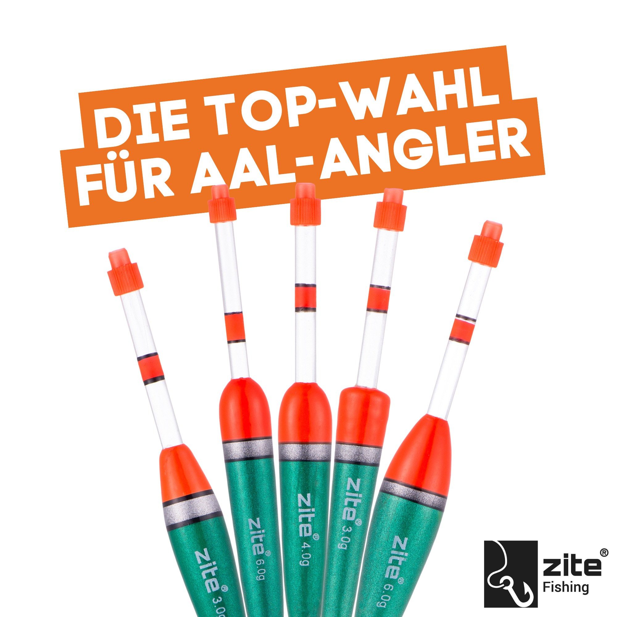 Zite Allroundpose Aal Posen, (Knicklichtposen Set, 5-St), Ideal zum Nacht- und Aalangeln