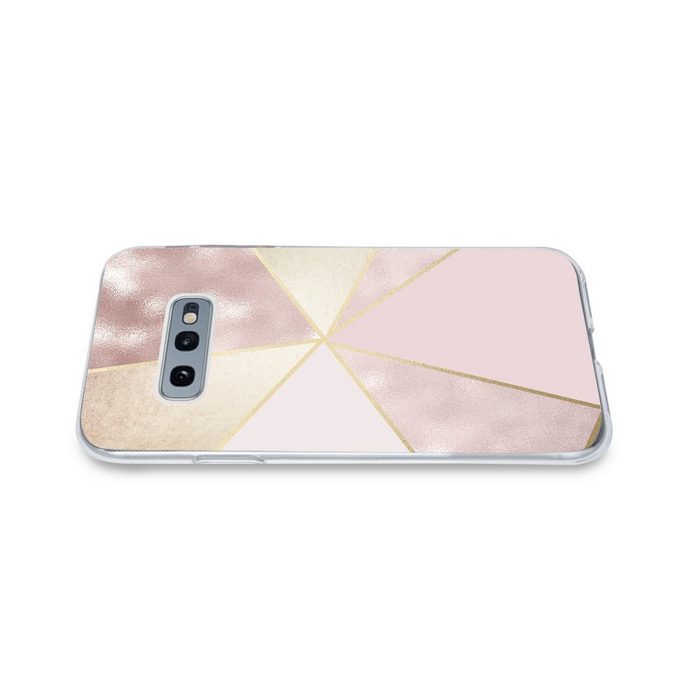 MuchoWow Handyhülle Marmor - Rosa - Gold - Schick Phone Case Handyhülle Samsung Galaxy S10e Silikon Schutzhülle VZ11095
