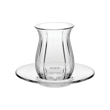 Pasabahce Gläser-Set Linka, Glas, 6 x Pasabahce Linka Teegläser - 6 x Untertassen