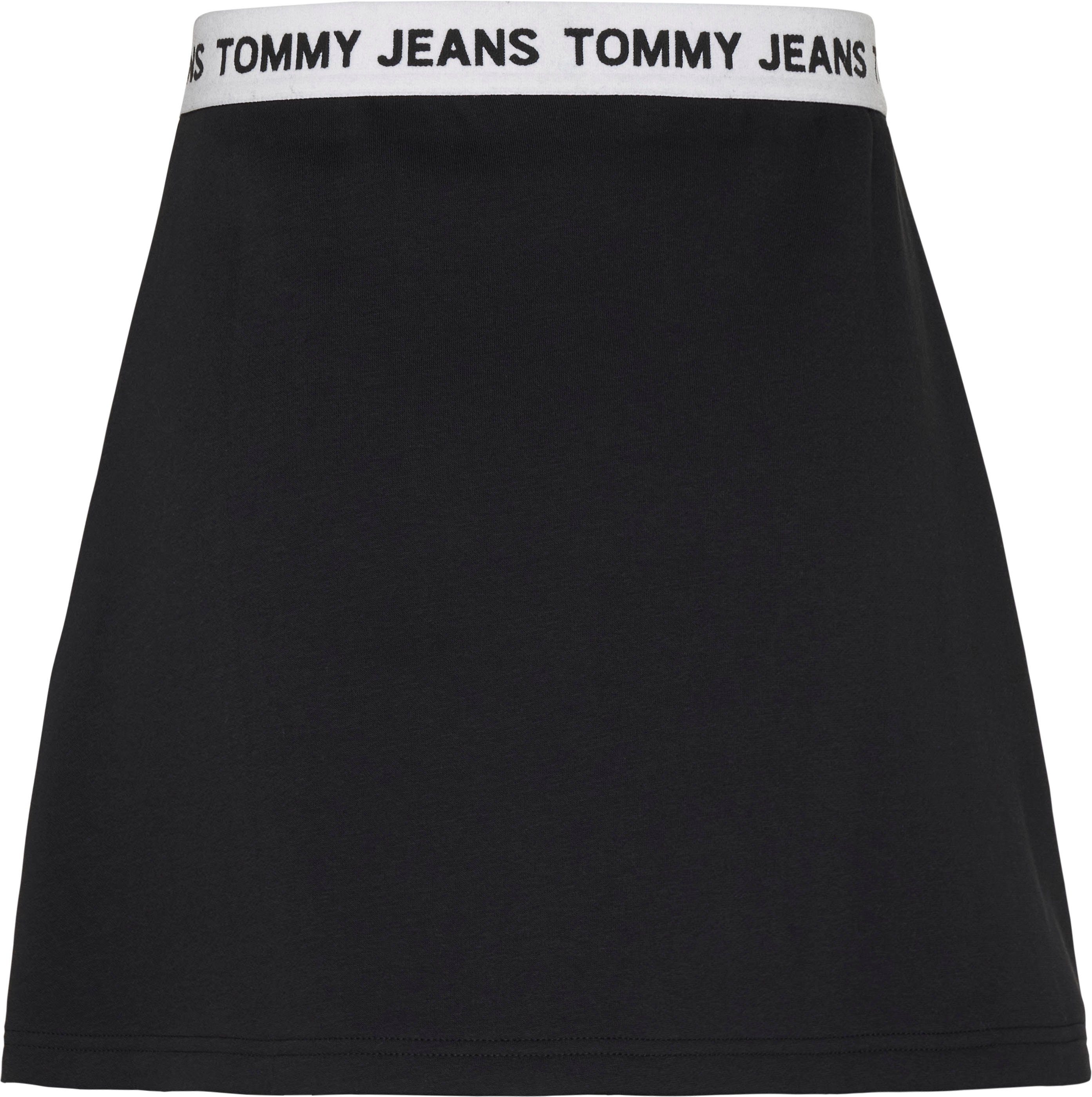 Waistband auf SKIRT Logo-Schriftzug LOGO TJW Jeans Tommy Bleistiftrock WAISTBAND dem Tommy Jeans mit