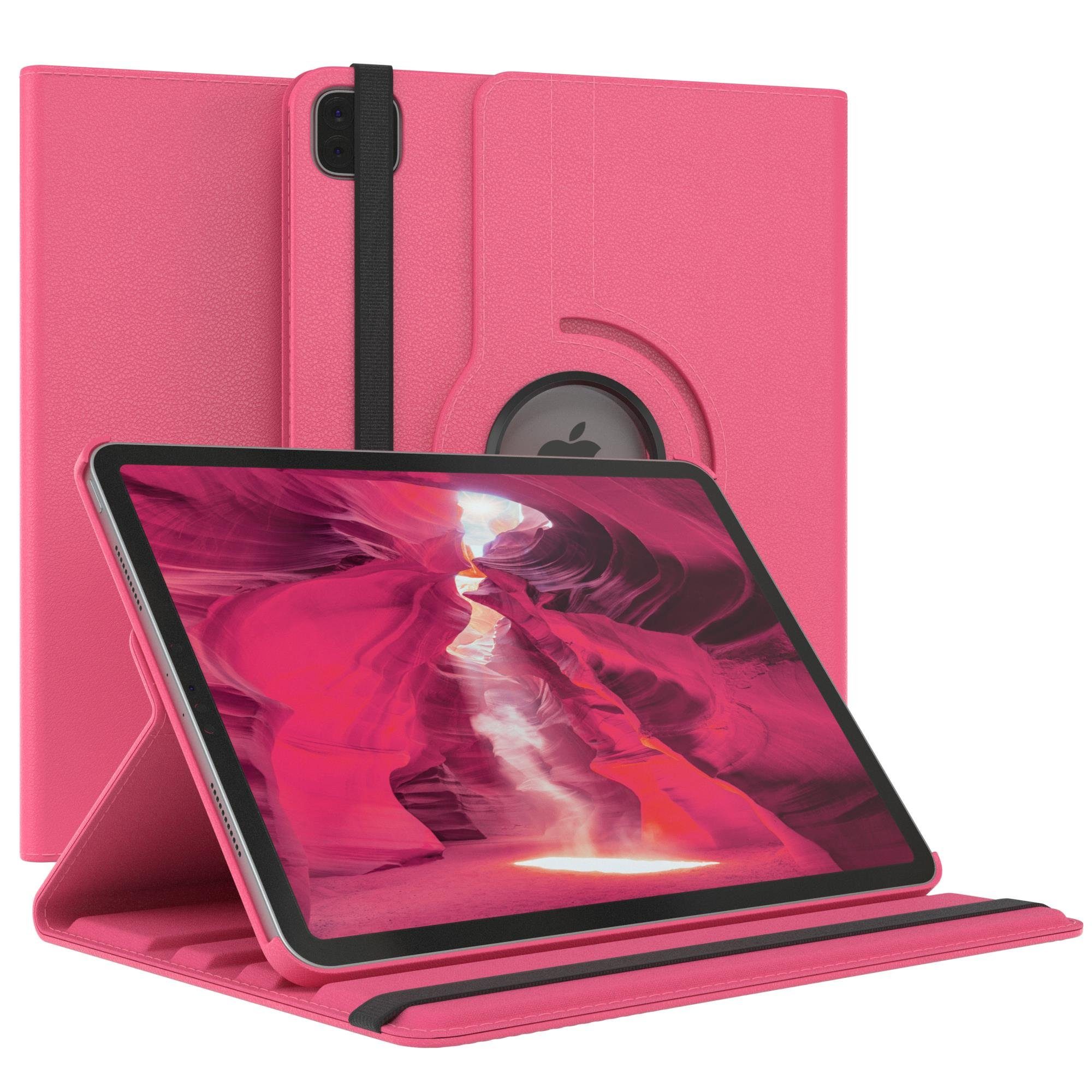 EAZY CASE Tablet-Hülle Rotation Case für iPad Pro 11" 1./2./3./4. Gen. 11  Zoll, Klapphülle zum Aufstellen Rundum Hülle Book Tablet Slim Klappcase Pink