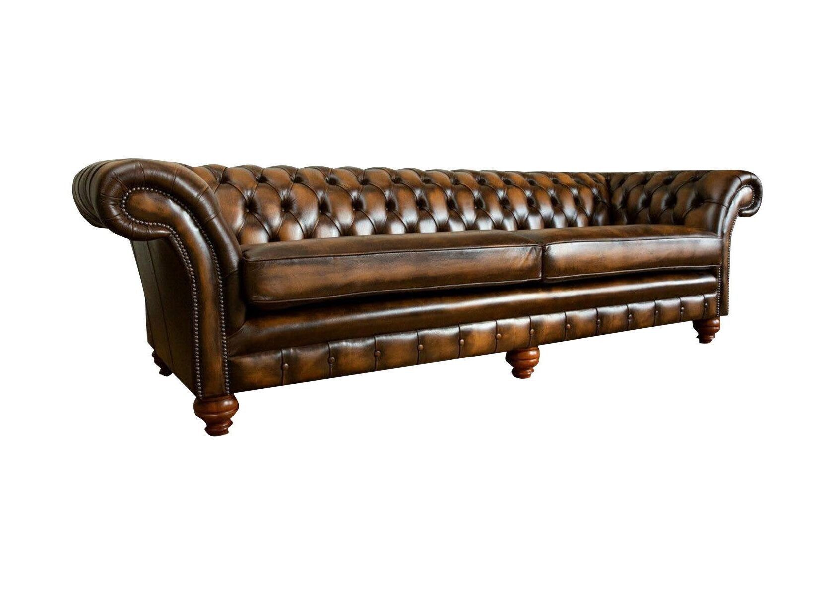 JVmoebel Chesterfield-Sofa Exquisites Sofa Gartenmöbel Massivholz Chesterfield-Design Sofort, Hergestellt in Europa