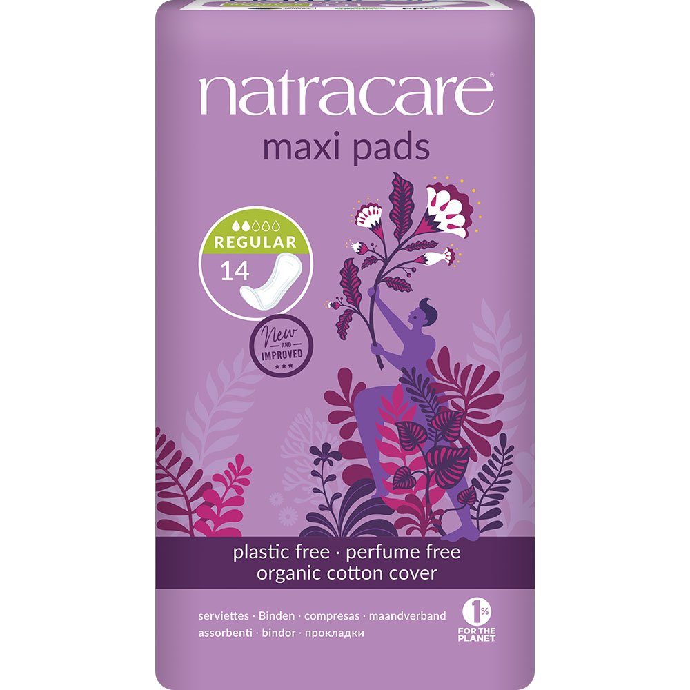 Natracare Slip-Einlage Maxi pads Regular, 14 Stk.