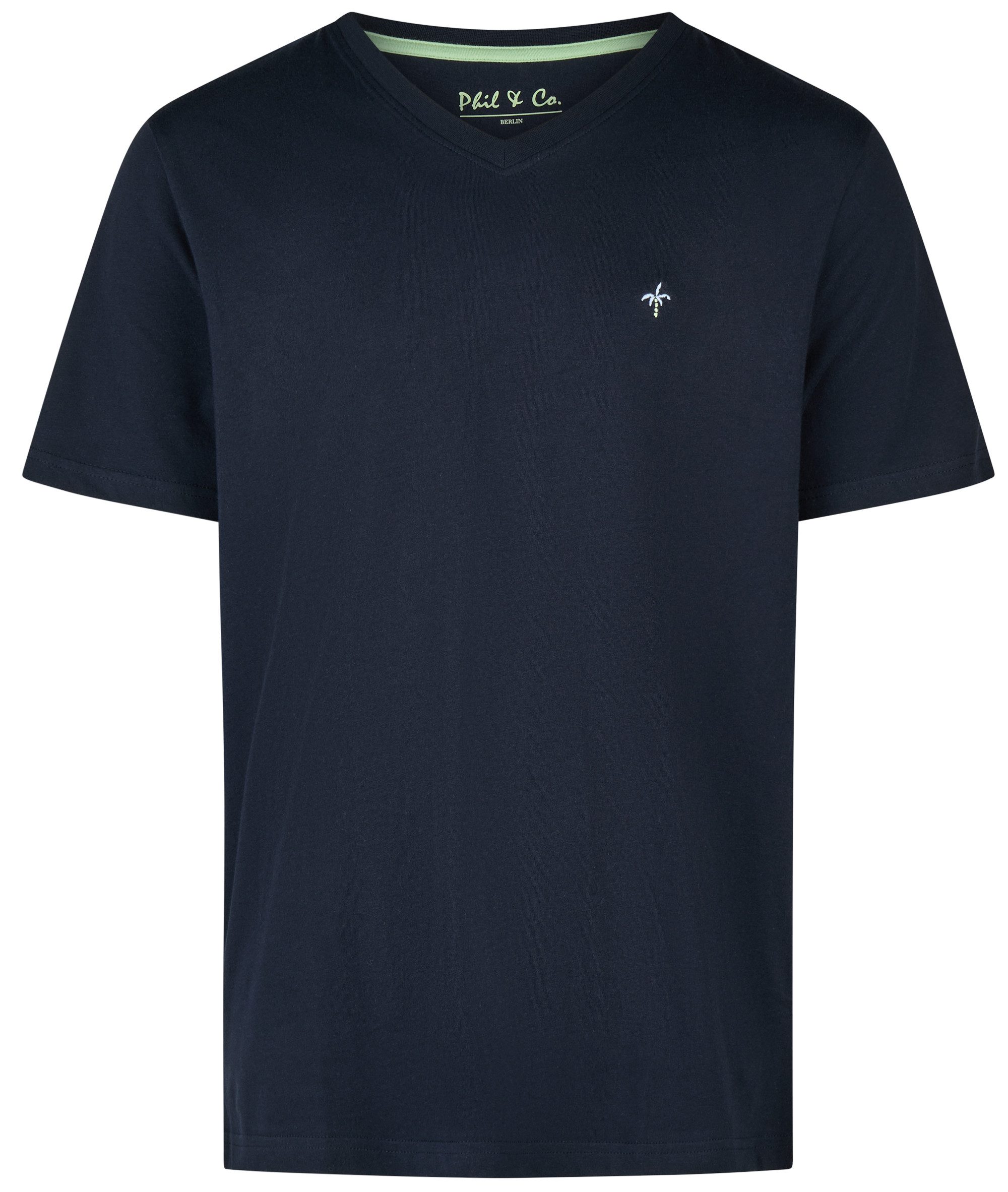 Phil & Co. Pyjamaoberteil Chill Factor (Packung, 1-tlg., 1-teilig) Herren Schlafanzugshirt Kurzarm Baumwolle T-Shirt