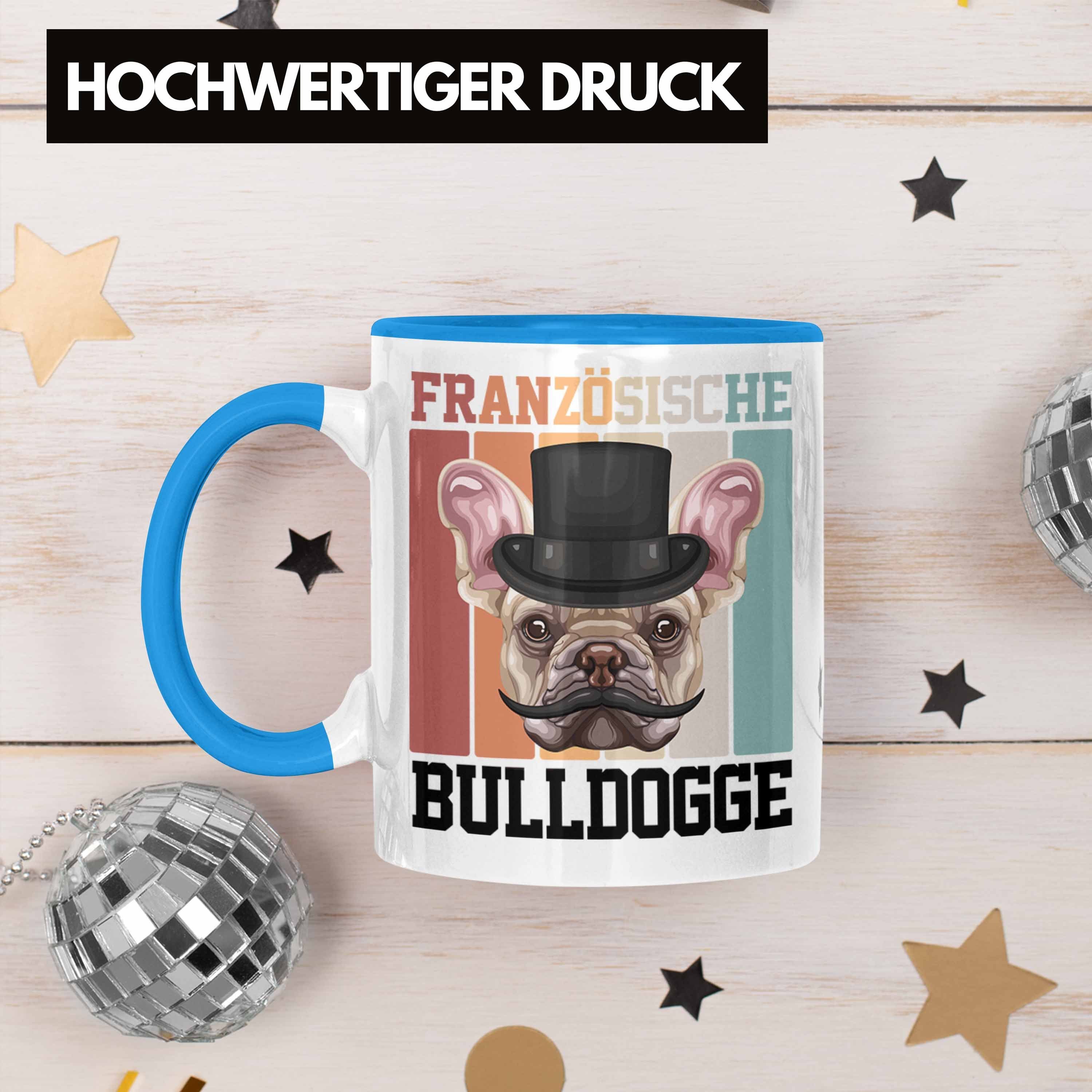 Bulldogge Besitzer Geschenk Französische Lustiger Tasse Geschen Blau Trendation Spruch Tasse