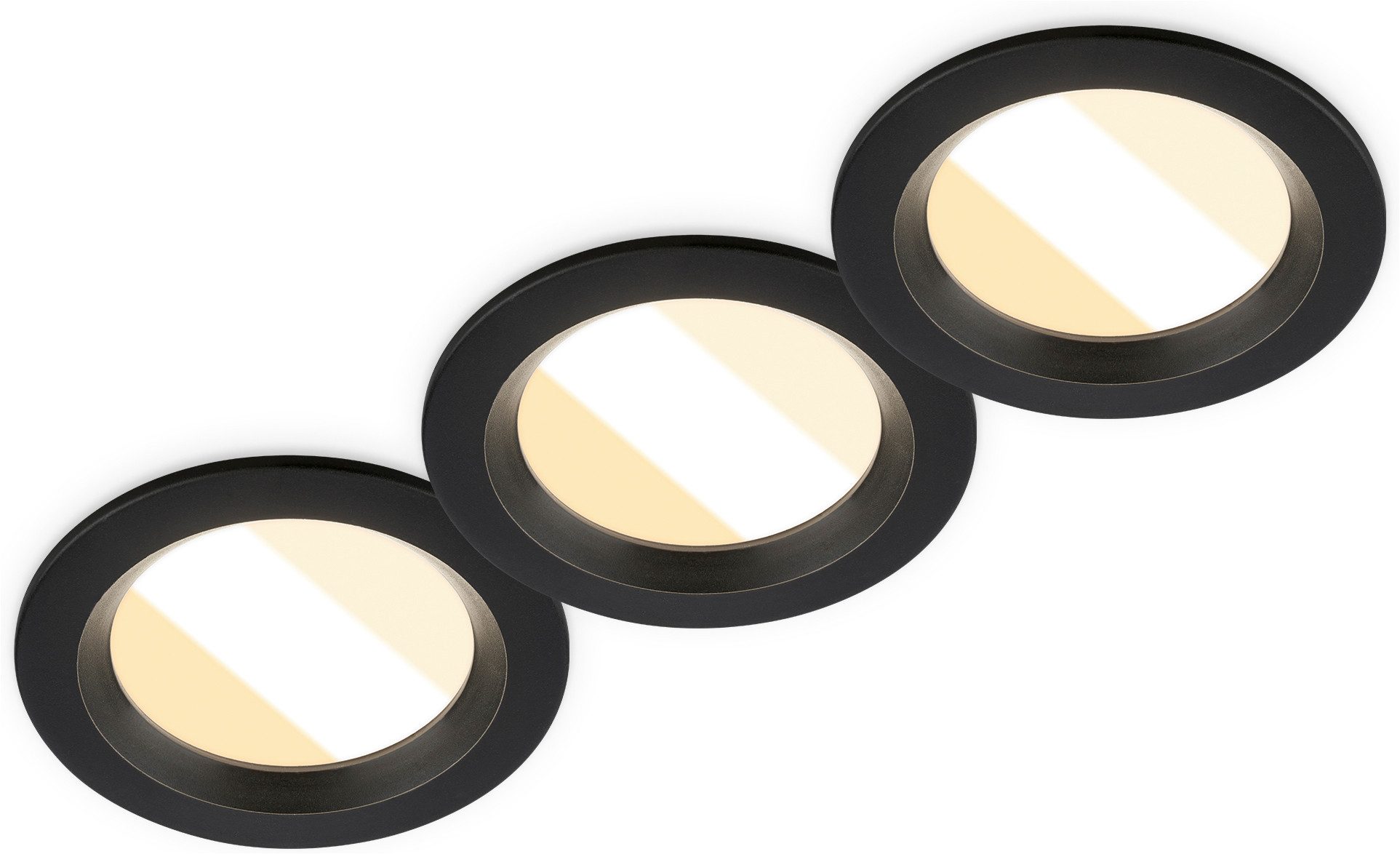 Briloner Leuchten LED Einbauleuchte RAYNOLT, LED fest integriert, 86x32 mm, Wohnzimmer, Flur