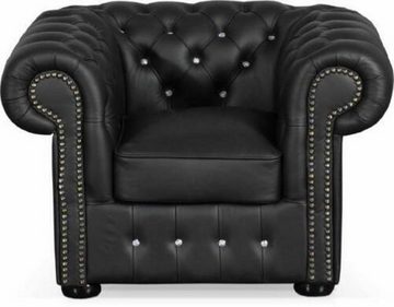 JVmoebel Wohnzimmer-Set Chesterfield Sofagarnitur Sitz 3+2+1 Garnitur Kristallsteine Sofort, (3-St)