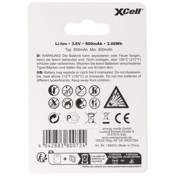 XCell XCell Pro 16340 Li-Ion Akku CR123A geschützter Li-Ion Akku, mit USB-C Akku 850 mAh (3,6 V)