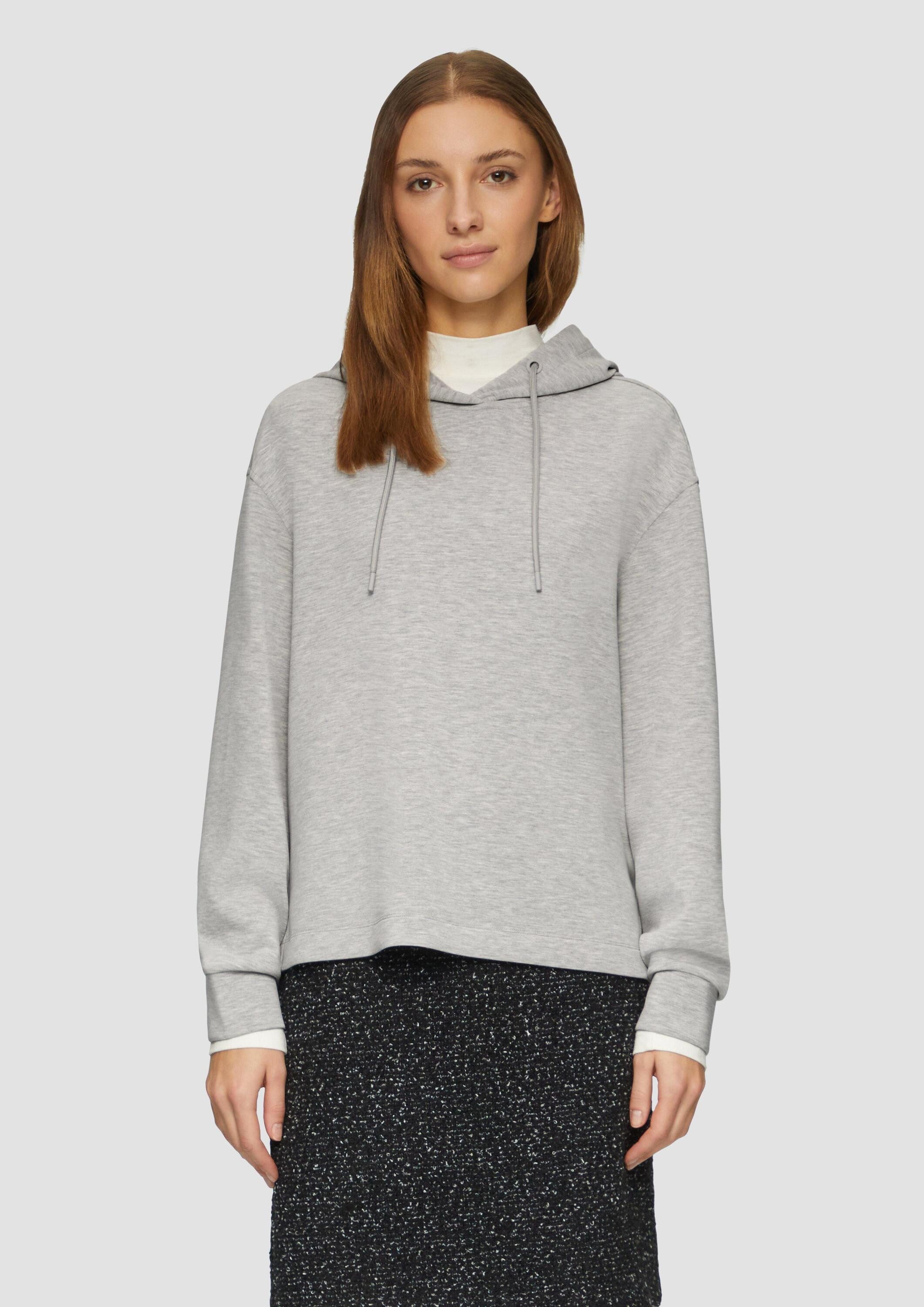 s.Oliver Sweatshirt Sweatshirt Hoodie aus Scuba im Relaxed Fit