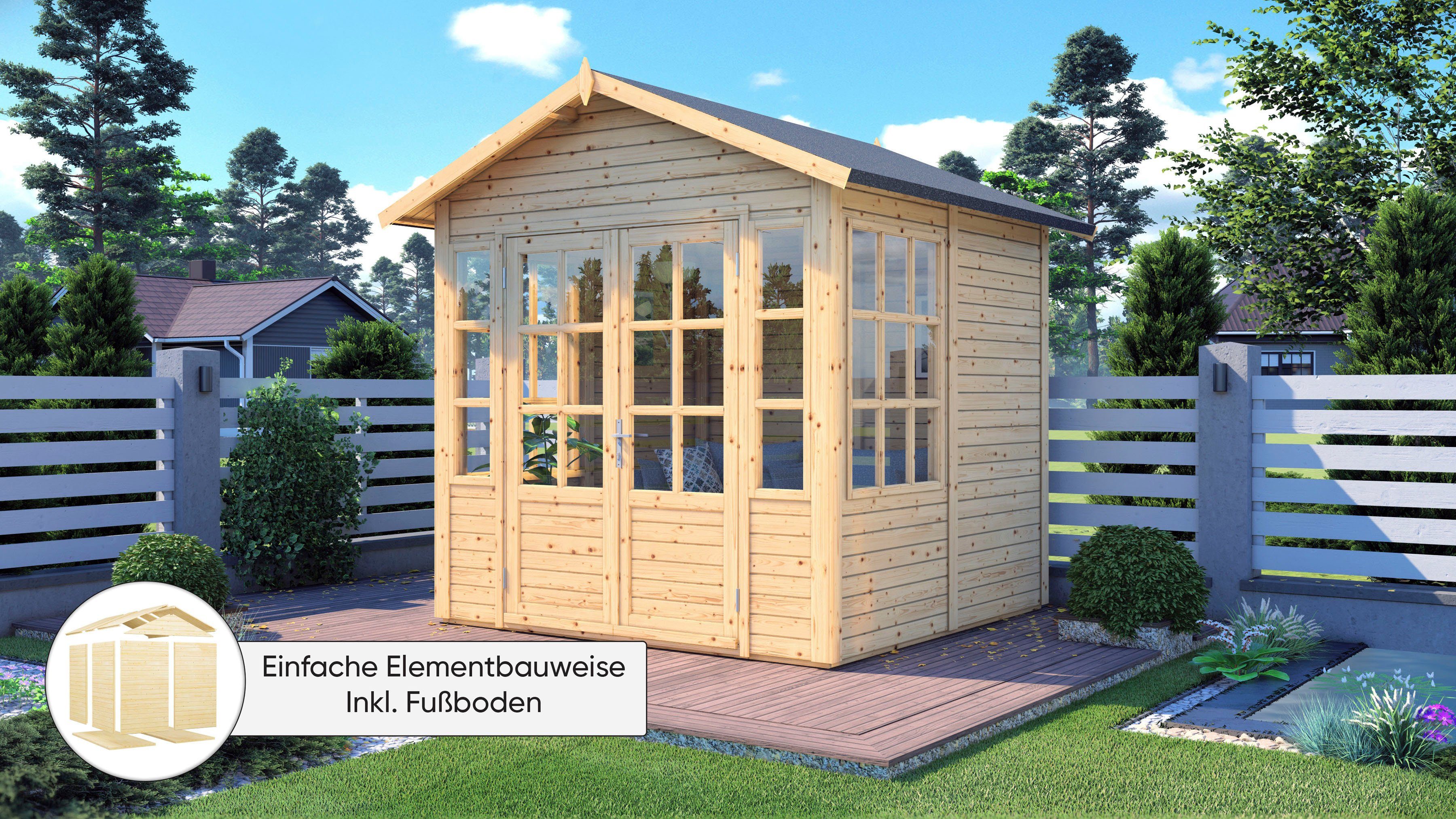 BERTILO Gartenhaus Villa Teehaus, BxT: 276x266 cm
