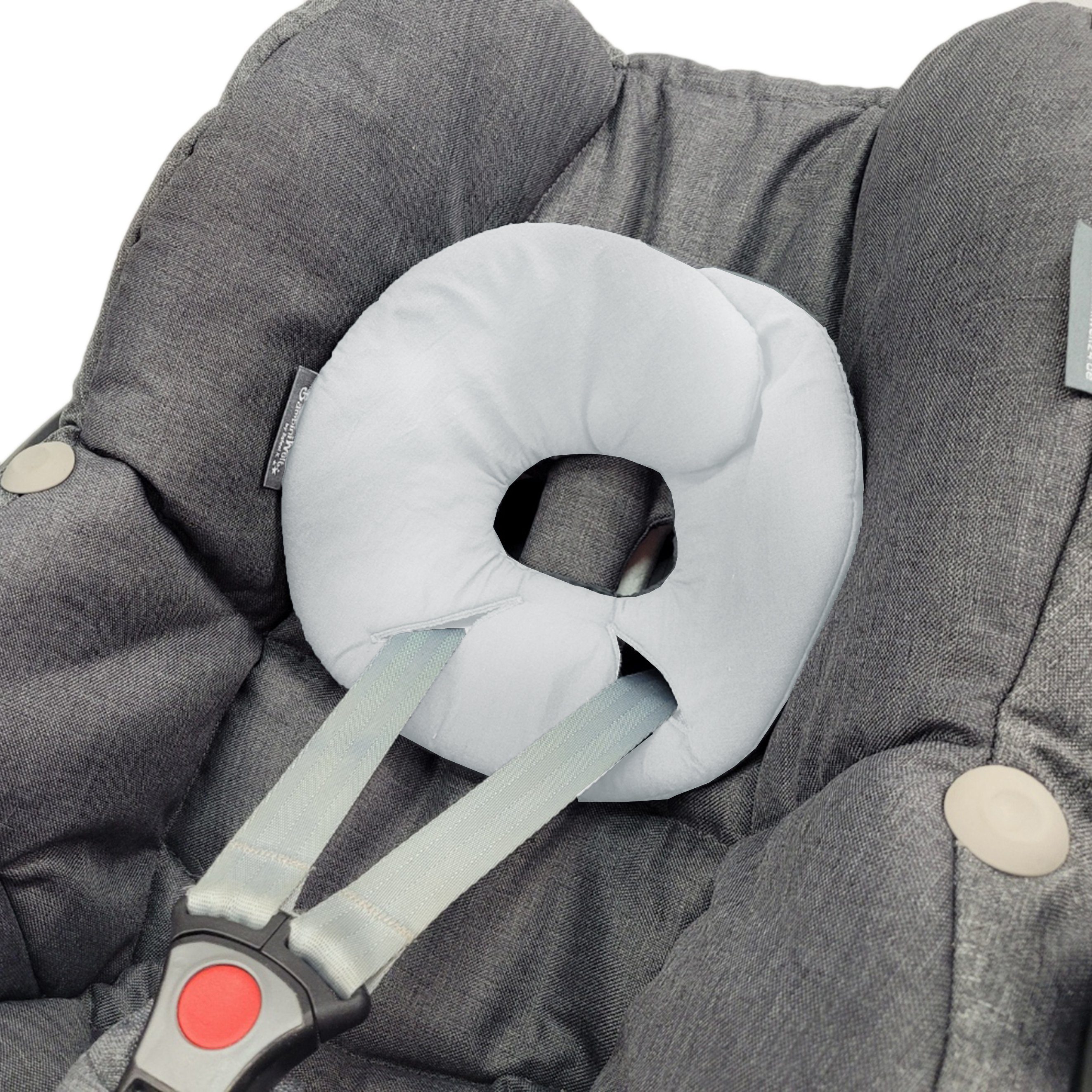 BambiniWelt by Rafael K. Babyschale Kopfpolster für Babyschale kompatibel mit Maxi-Cosi Pebble/Pebble Plus, ab: Geburt, bis: bis ca. 14 Monate Baumwolle weiß