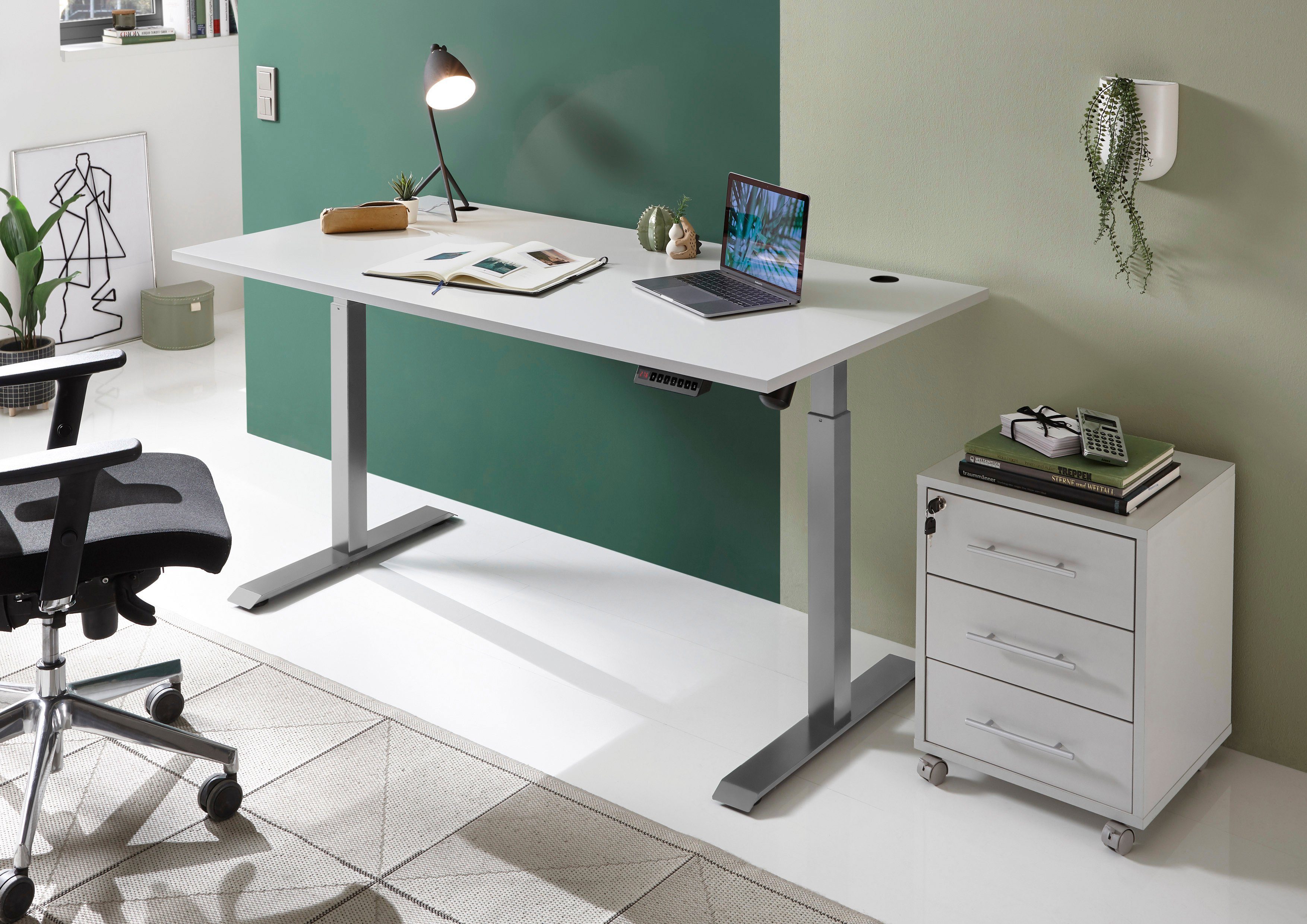 BEGA OFFICE Rollcontainer Büro-Rollcontainer mit Schubladen abschließbar, Rollcontainer Rollbar