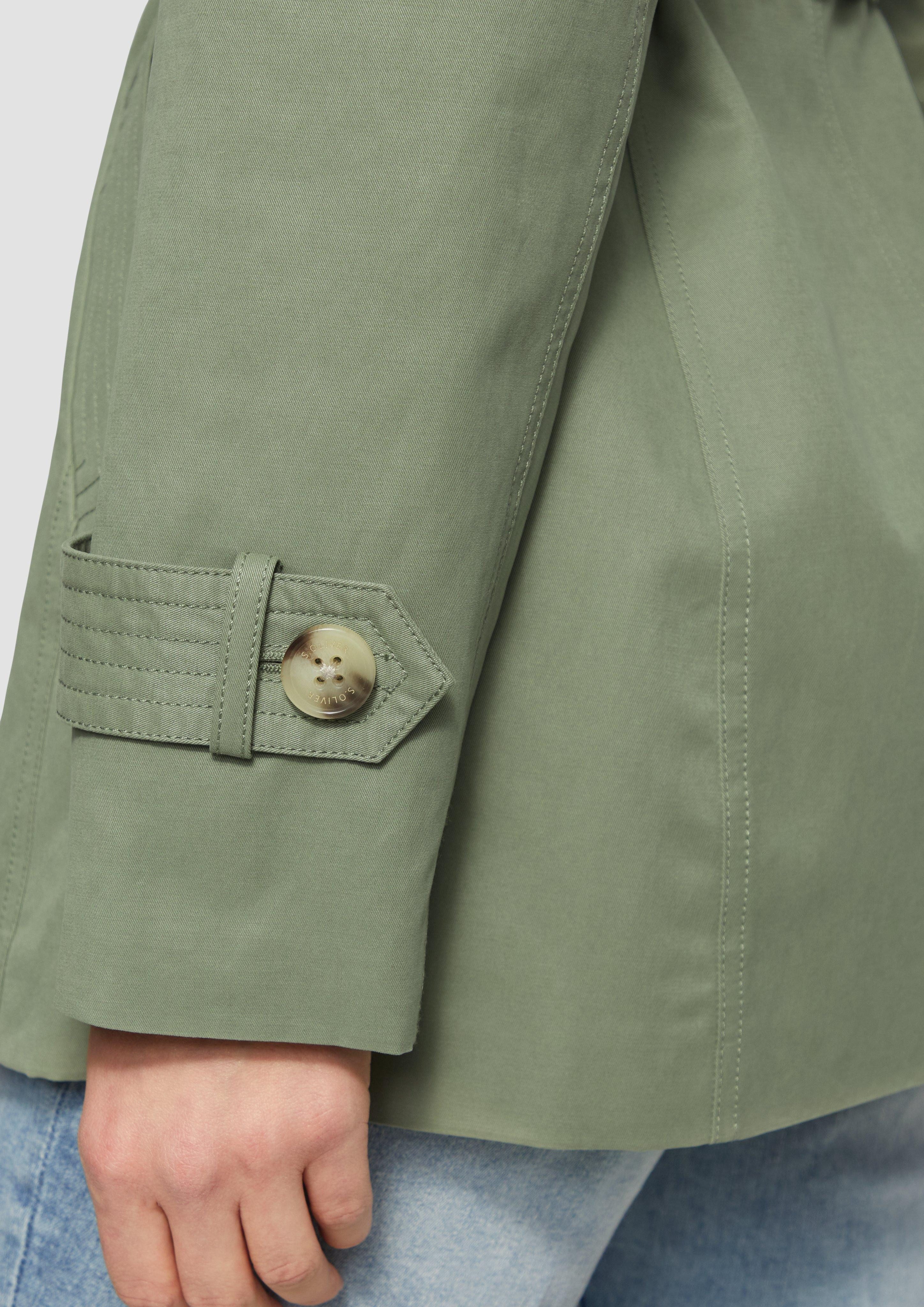 s.Oliver Funktionsjacke Kurzer Trench mit Gürtel günstig online kaufen