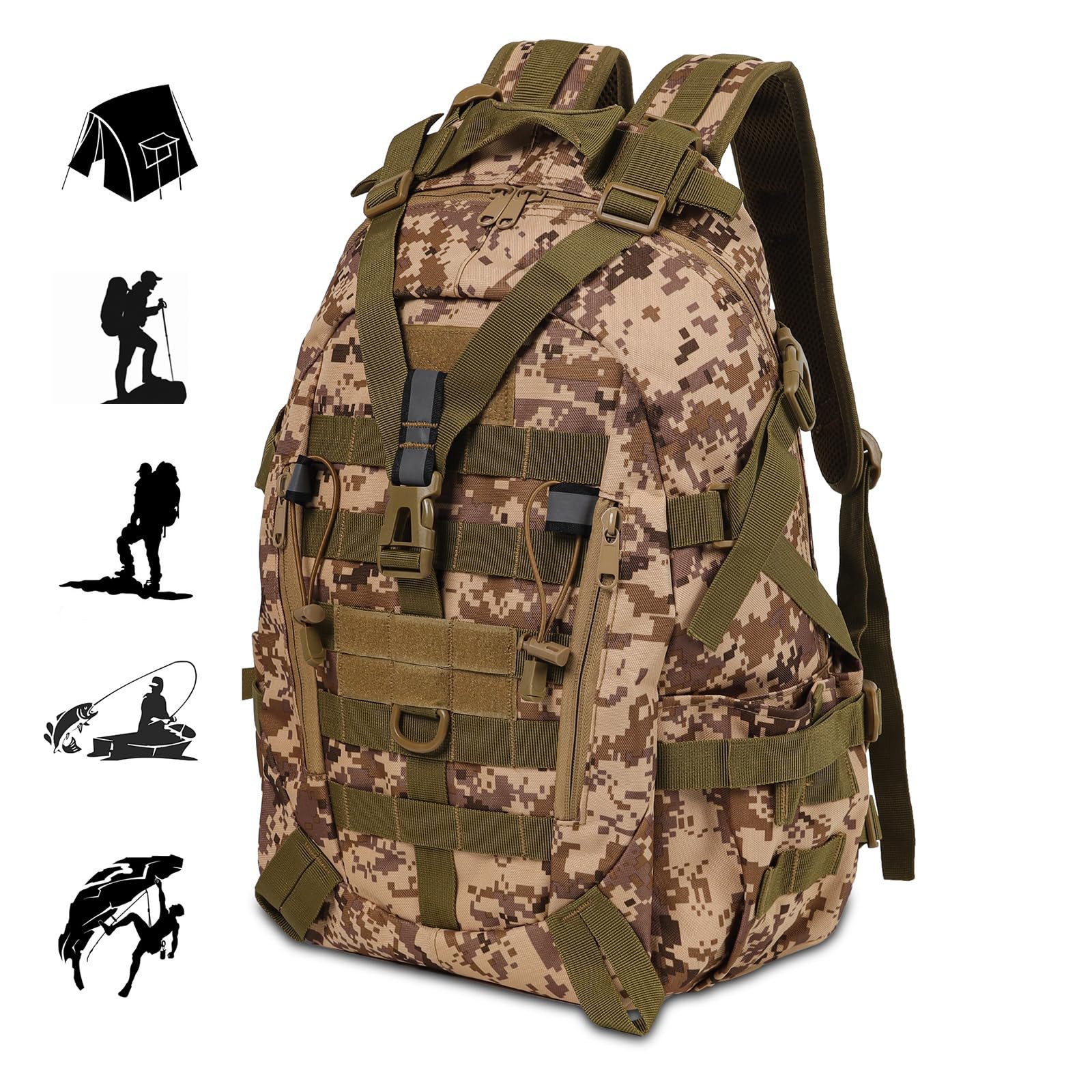 Tourenrucksack Taktische Rucksack 25L, wasserdicht Heavy Duty Rucksäcke