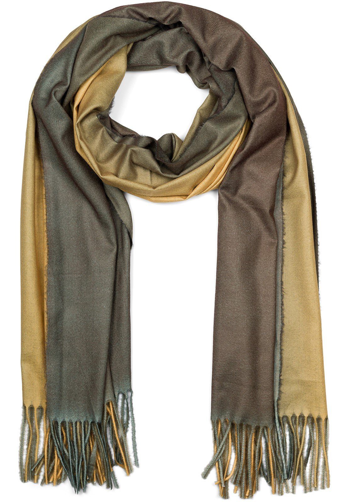 styleBREAKER Modeschal Schal mit 2-Farbigem Farbverlauf, (1-St)