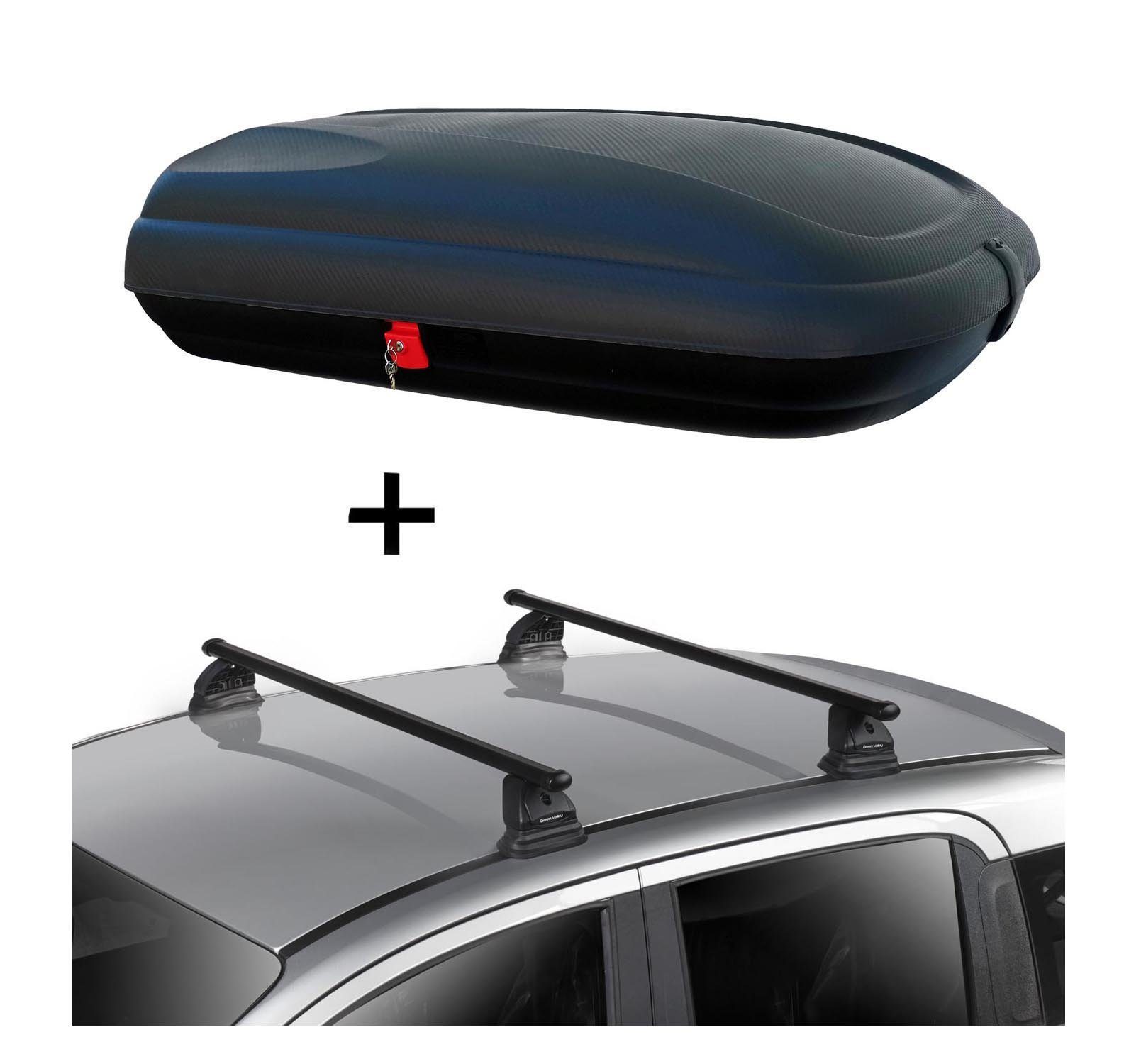 VDP Dachbox kompatibel mit Bmw 2er CoupÃ¨ F22 3Tür ab 2014 - 320 l, Dachbox-Set - mit Dachträger EVO - Stahl - abschließbar - carbonlook