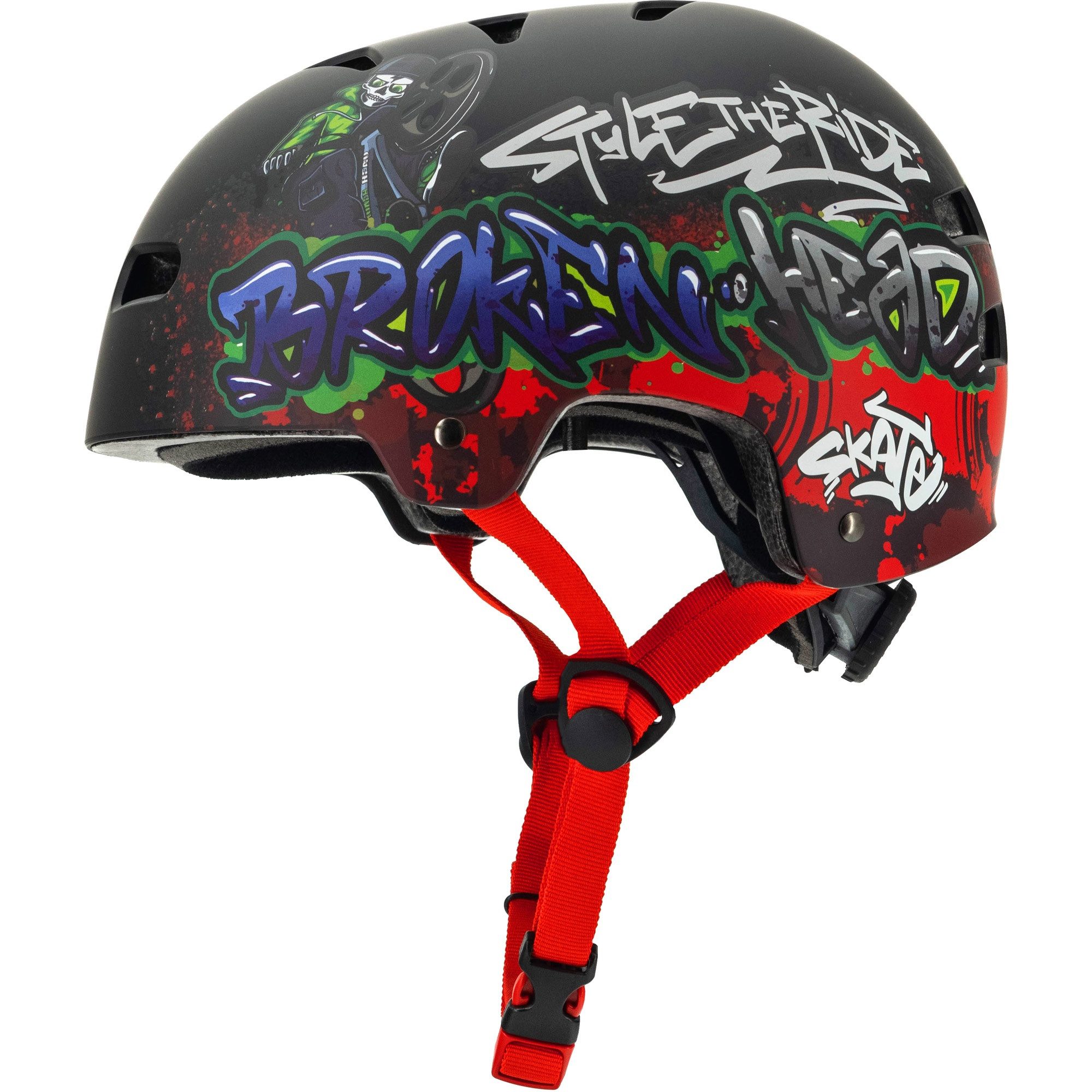 Broken Head Skatehelm BMX-Boner, Schnellverstellsystem