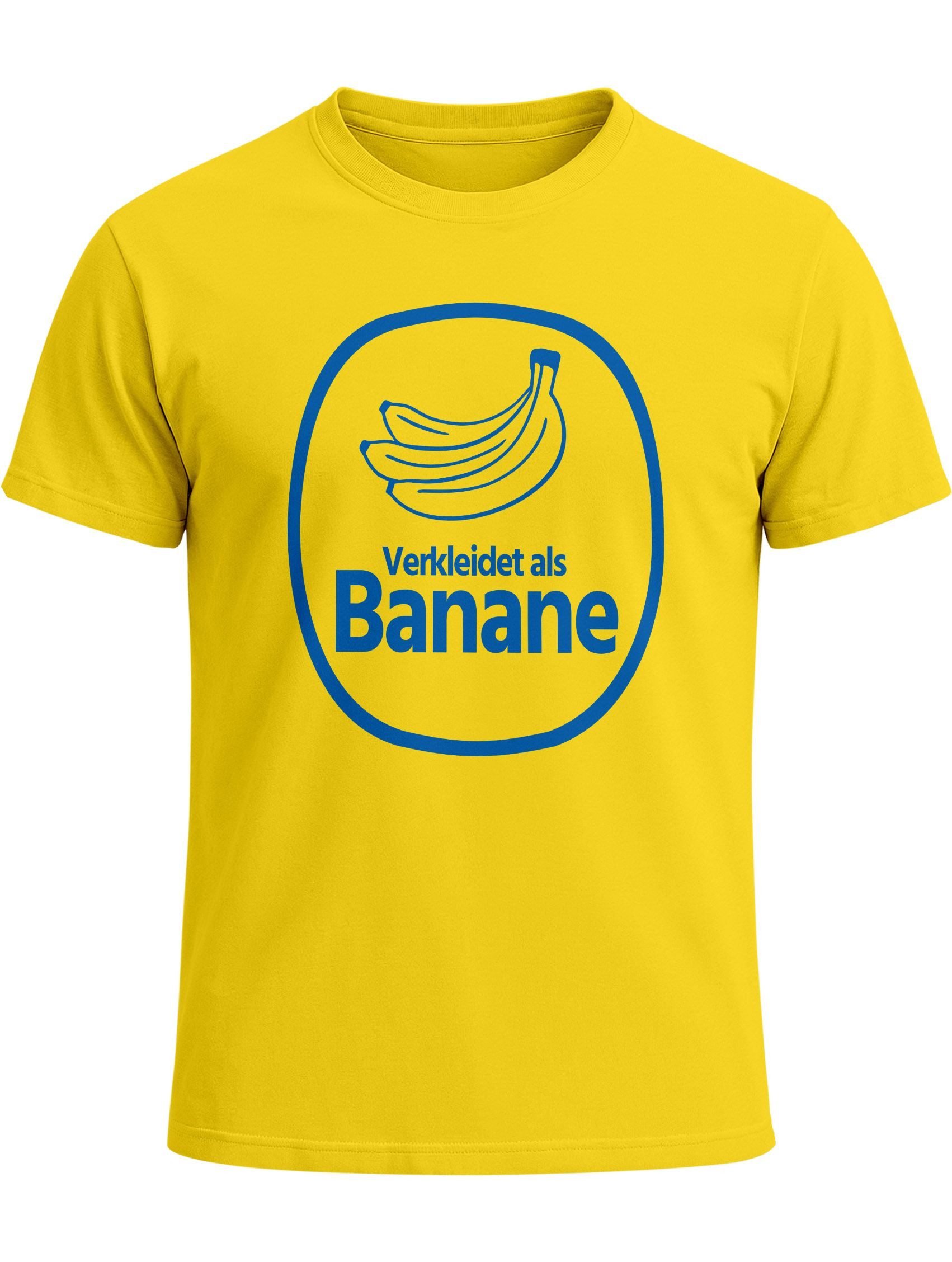 Print-Shirt Herren T-Shirt Fasching Karneval - Verkleidet als Banane -