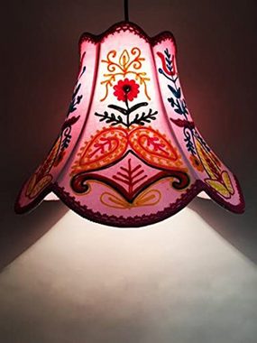 Marrakesch Orient & Mediterran Interior Deckenleuchte Orientalische Stoff Lampe Pendelleuchte Shyamana, ohne Leuchtmittel, Handarbeit