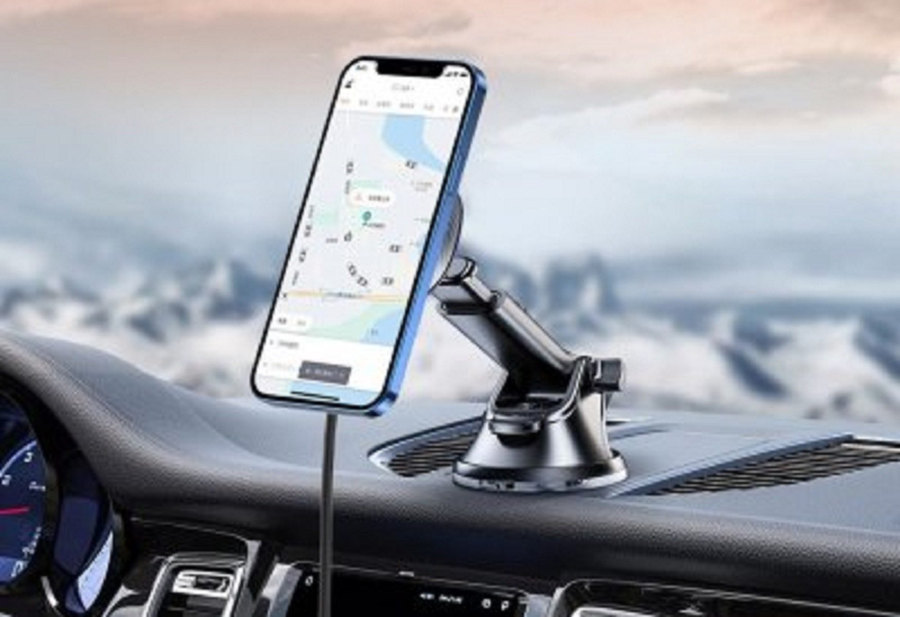 SWISSTEN Handy-Halterung 15W Drahtloser Ladehalter Magnetischer Auto-Halter für schnelles Laden – Bild 2 von 5