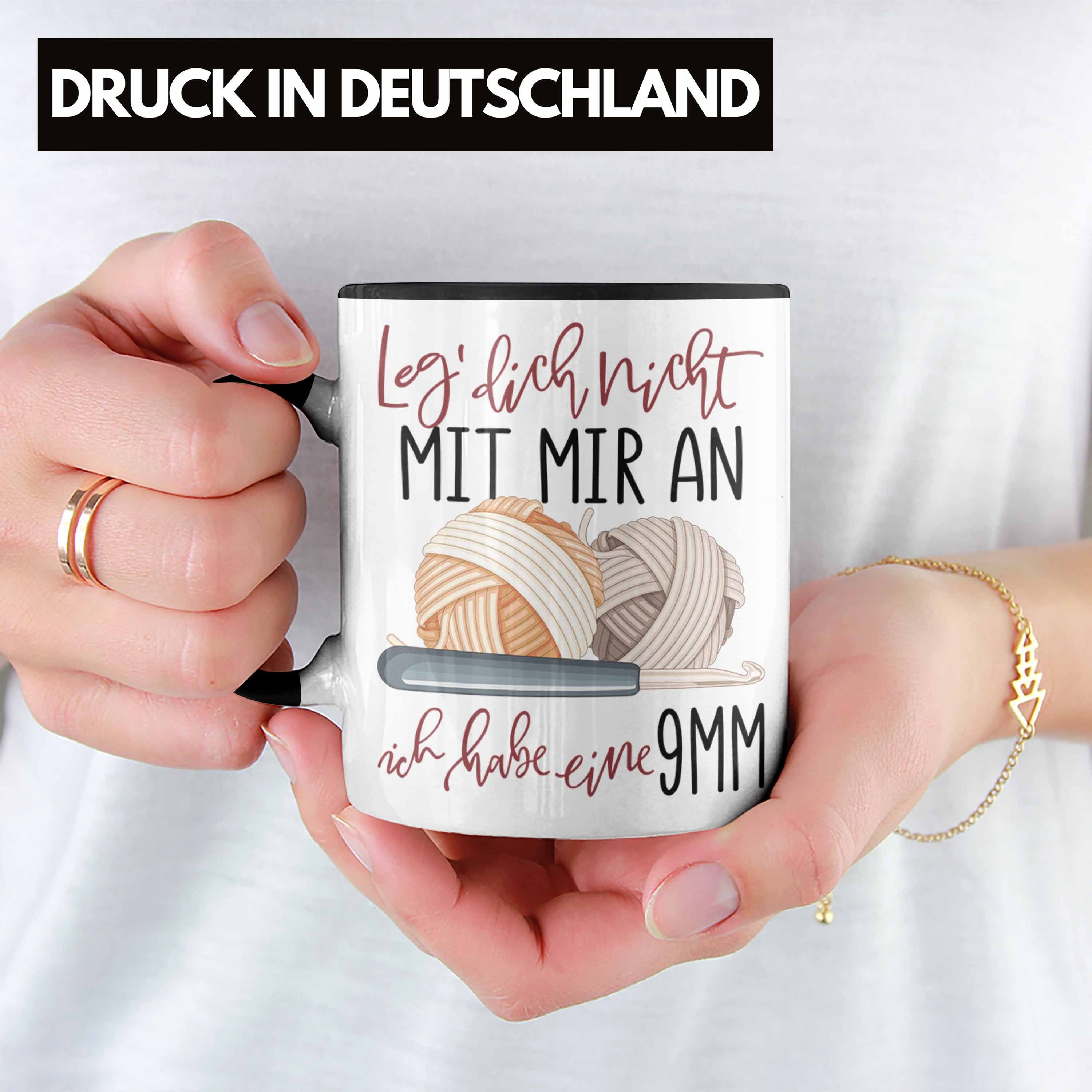 Trendation Tasse Stricken Tasse Dich Mir Häckeln Geschenk Schwarz Nicht an Leg Ein Ich Habe Mit