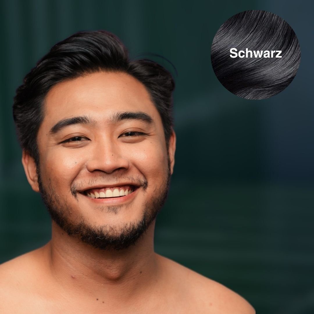 Leon Miguel Haarpuder Hairfiber Männer Frauen, Streuhaar, Haltbarkeit für Halt, & lange Schwarz perfekter