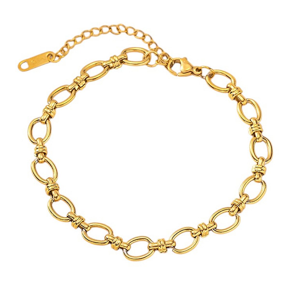 KARMA Armband Damen Edelstahl Gliederarmband Gold oder Silber (Edelstahlarm günstig online kaufen