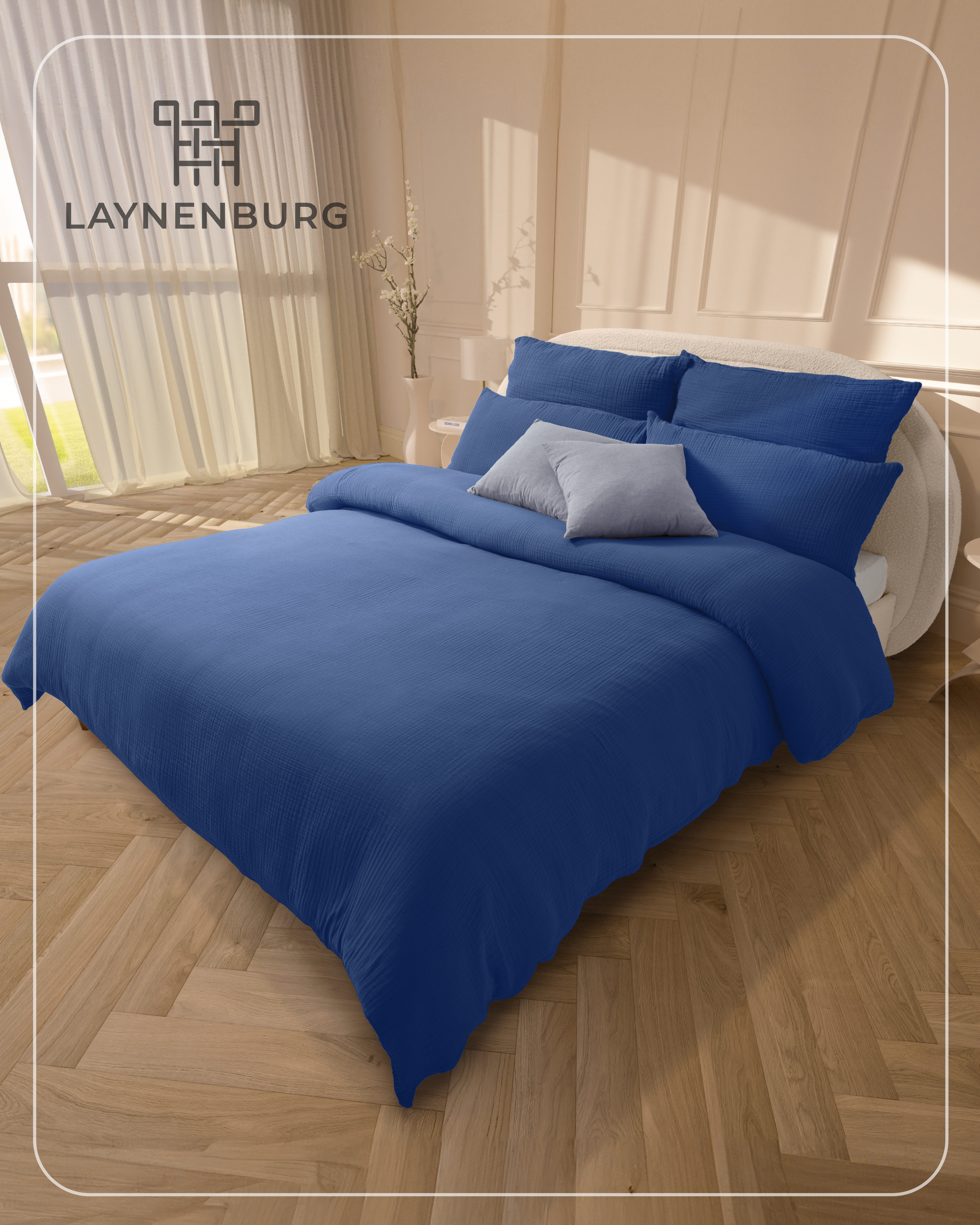 Laynenburg Bettwäsche Musselin aus 100% Baumwolle in 135x200 oder 155x220 c günstig online kaufen