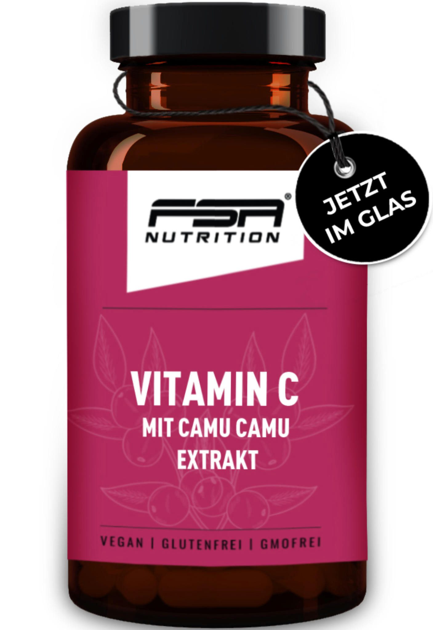 FSA NUTRITION Vitamin C mit Camu Camu Extrakt im Glas Kapseln, 60 St., 52 g