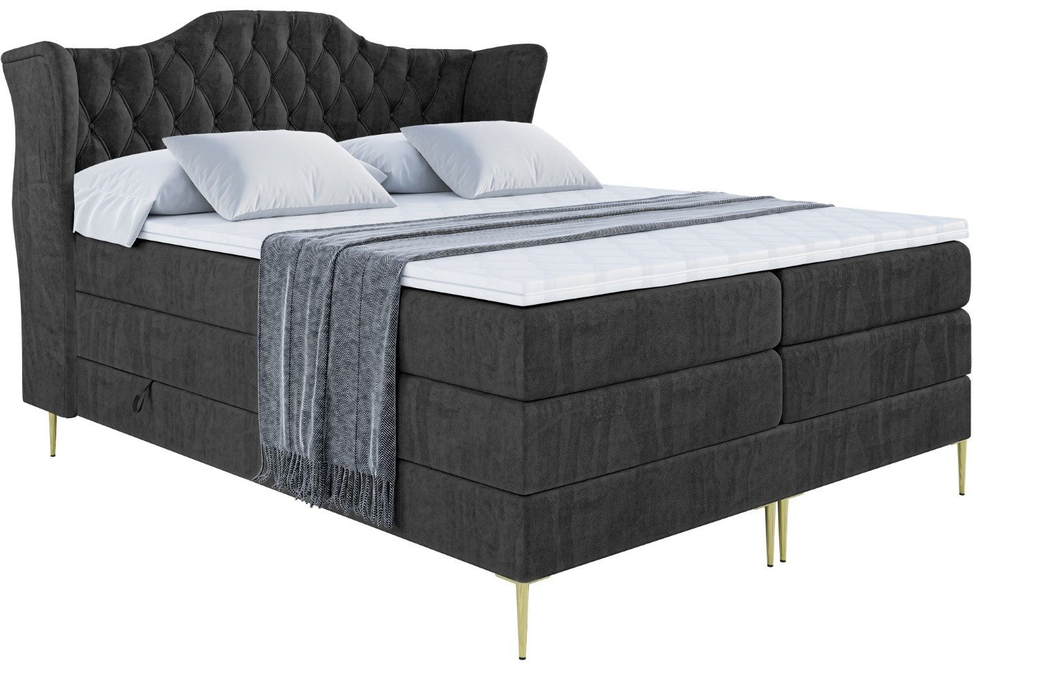 ALTDECOR Boxspringbett VILA-F KING (Multipocket-Matratze H4, günstig online kaufen