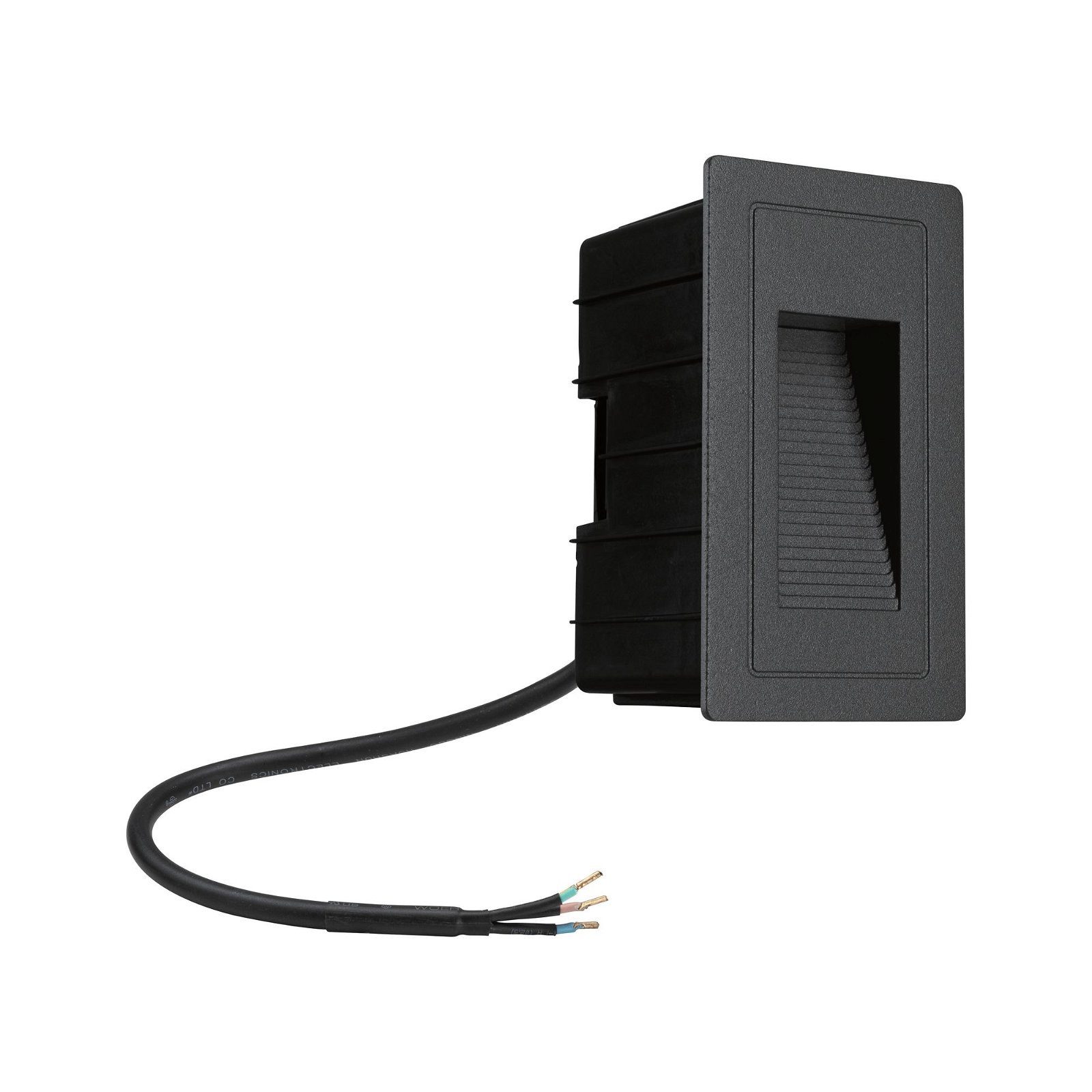 Paulmann LED Außen-Wandleuchte HighIP44 eckig 103x58mm 3000K 4W 30lm 230V Schwarz Aluminium, LED fest integriert, Warmweiß