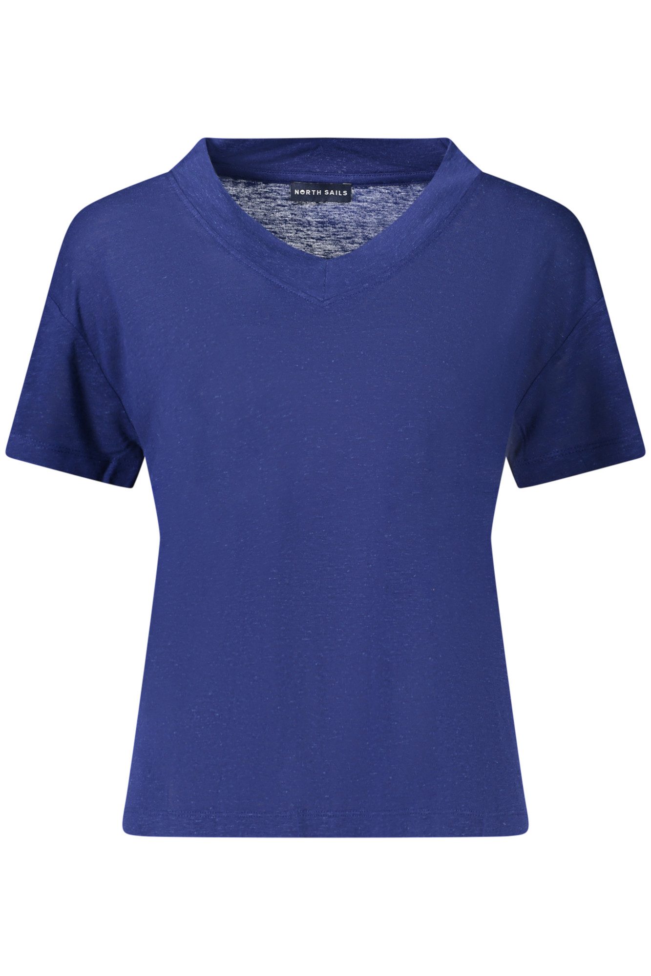 North Sails T-Shirt Damen Kurzarm-T-Shirt Blau mit V-Ausschnitt –