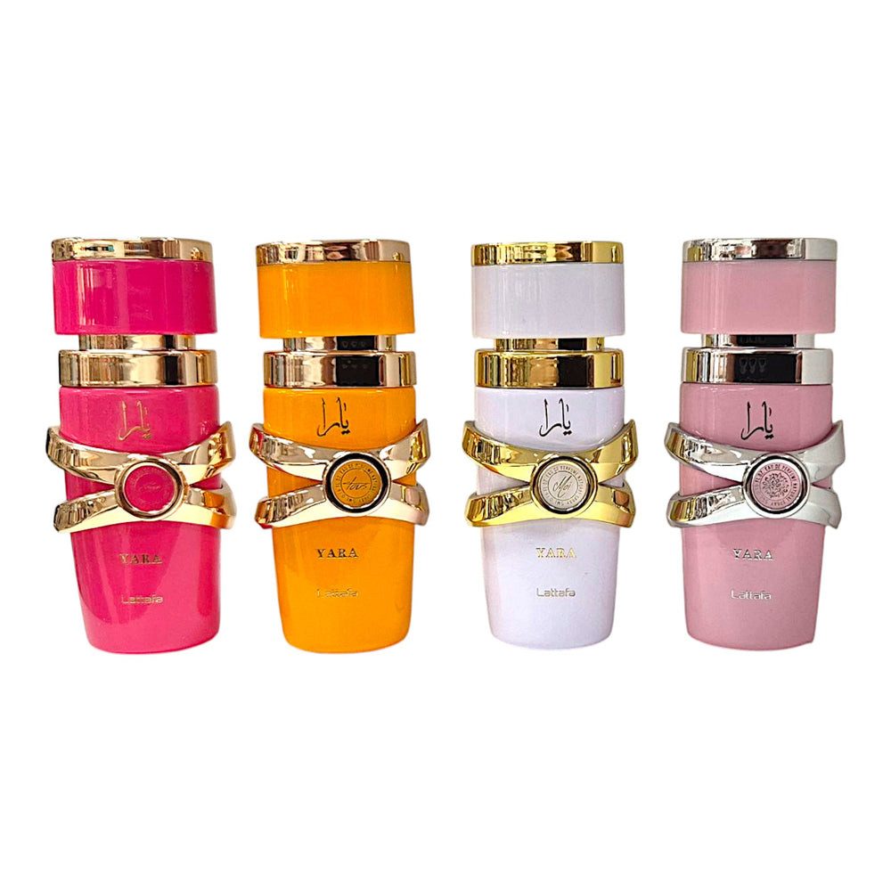 Lattafa Duft-Set Lattafa Yara Set 2x100ml oder 4x5ml Miniatur Eau de Parfum Geschenkse