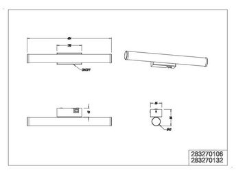 TRIO Leuchten Wandleuchte Wandleuchte, TRIO-Leuchten Wandleuchte MATTIMO (BH 40.40x5.50 cm) BH 40.40x5.50 cm