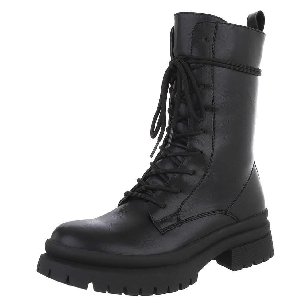 Ital-Design Damen Schnürschuhe Freizeit Stiefelette (90482762) Blockabsatz günstig online kaufen